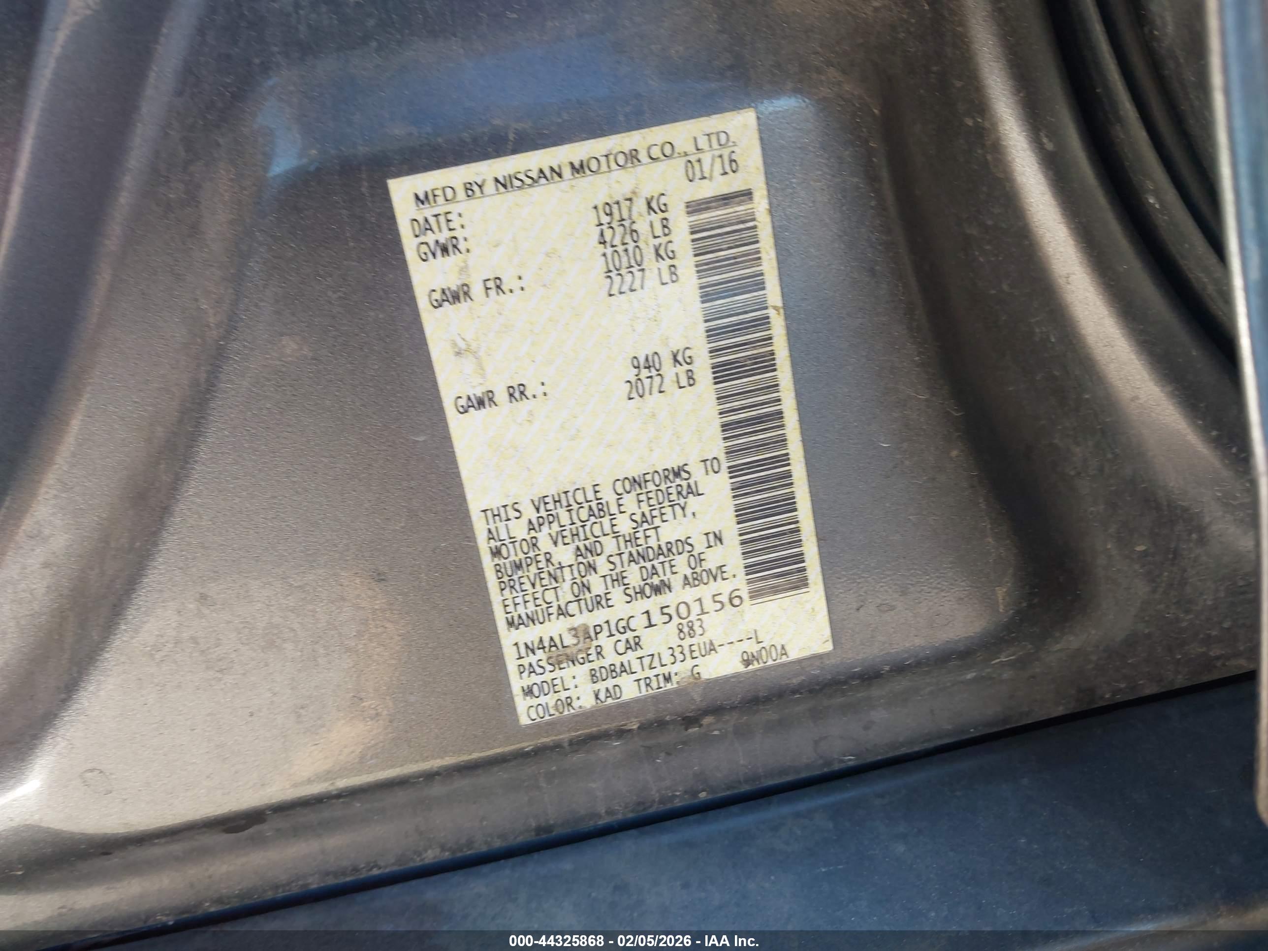 NISSAN ALTIMA image 9