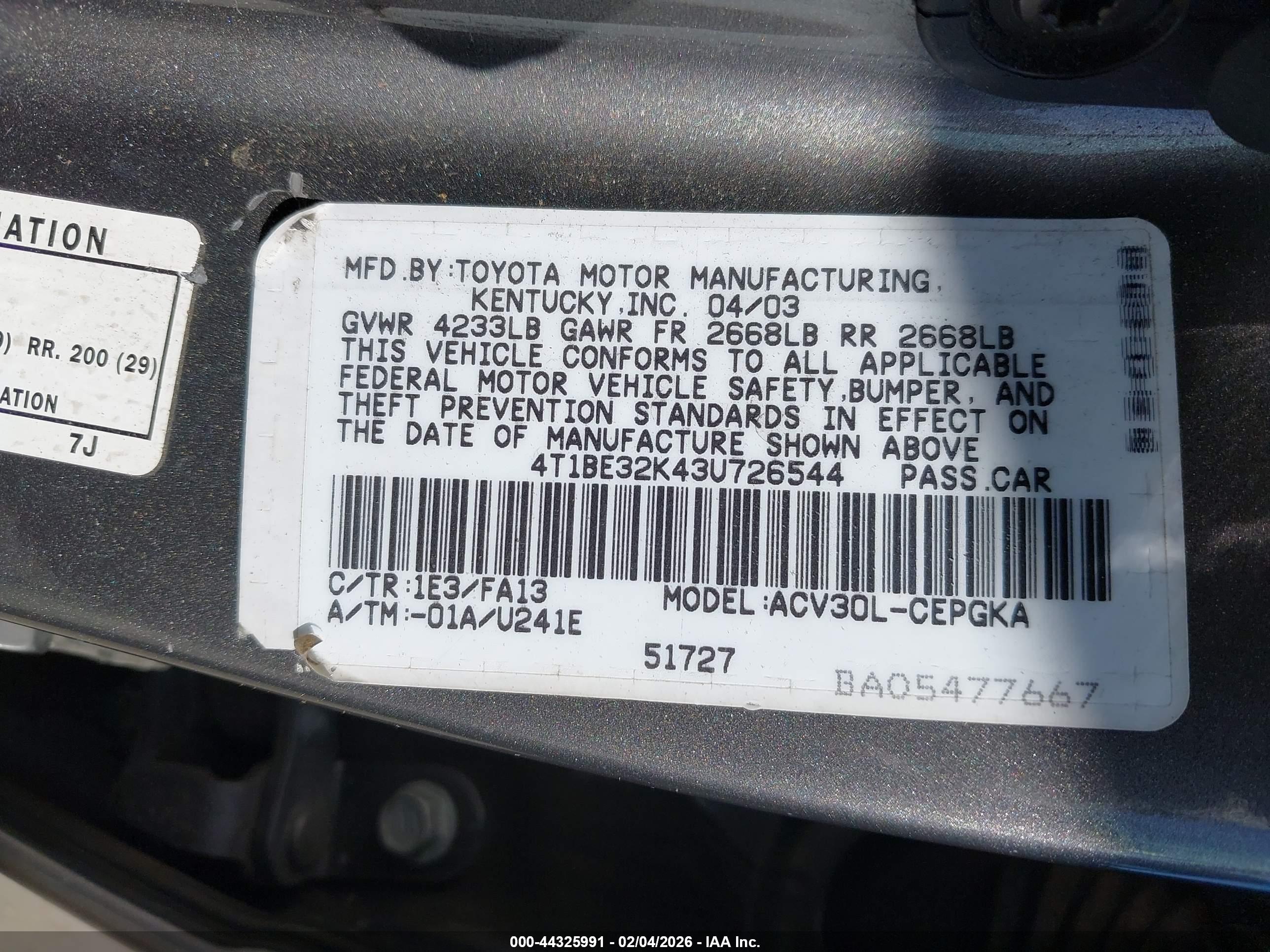 TOYOTA CAMRY image 9