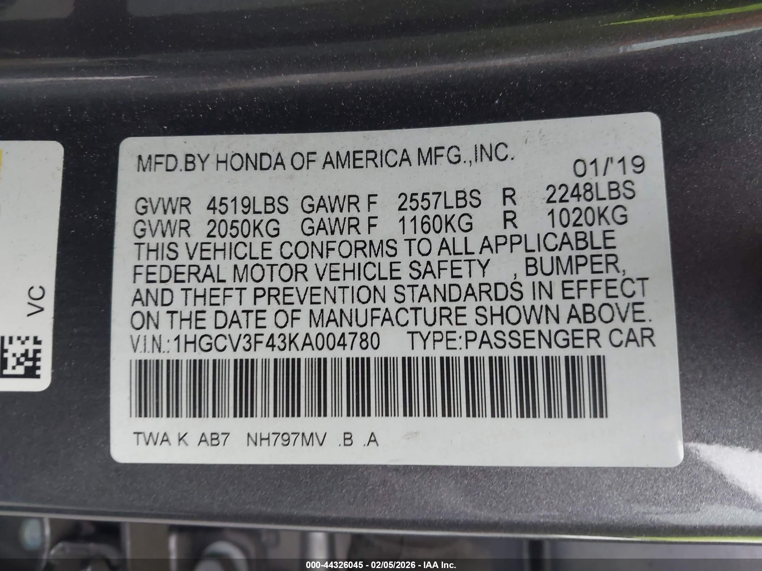 HONDA ACCORD image 9
