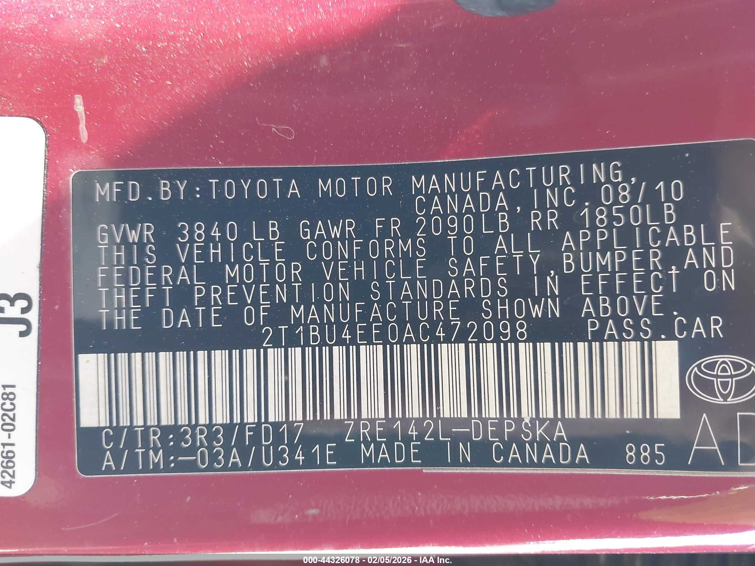 TOYOTA COROLLA image 9