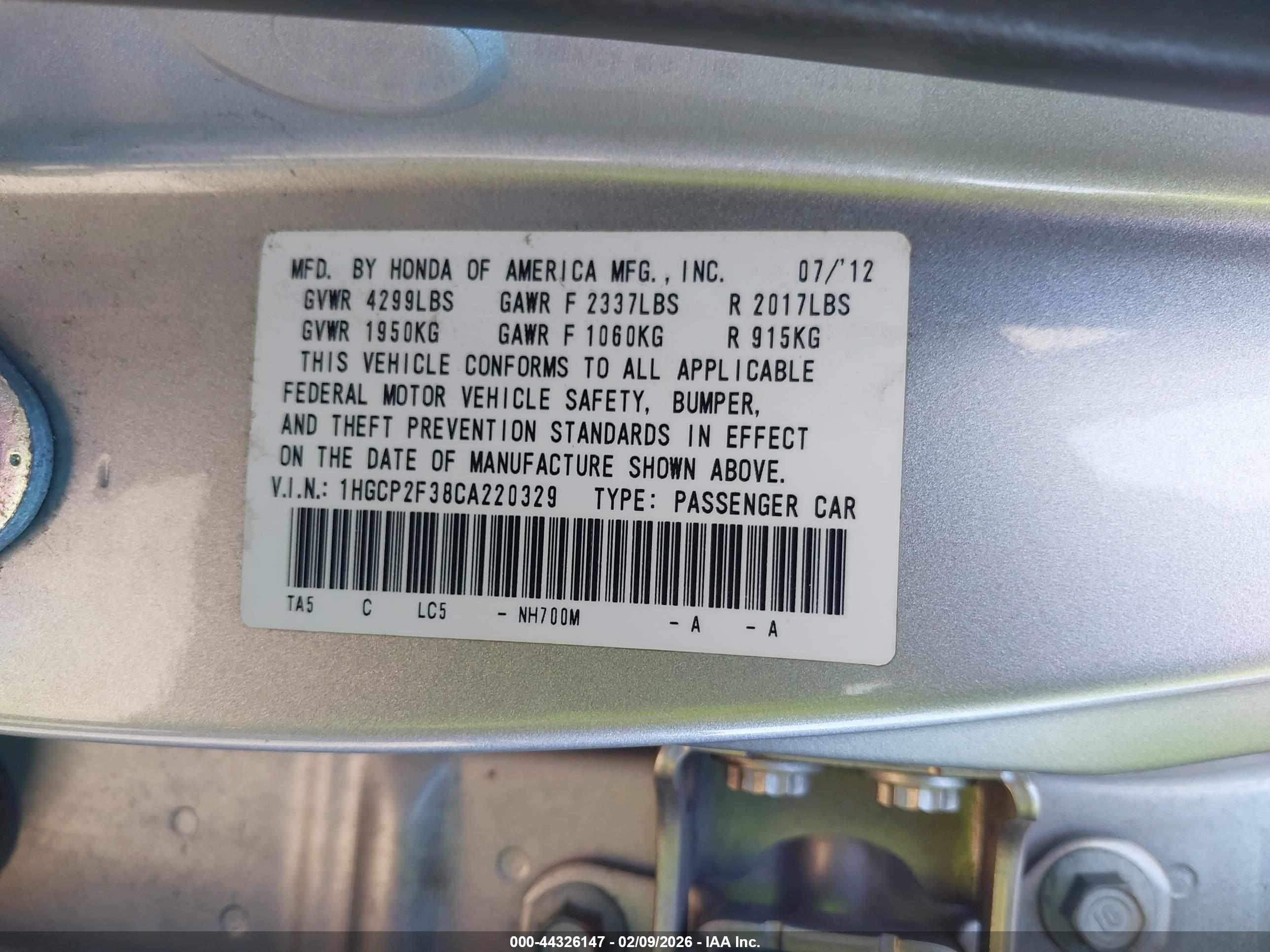 HONDA ACCORD image 9