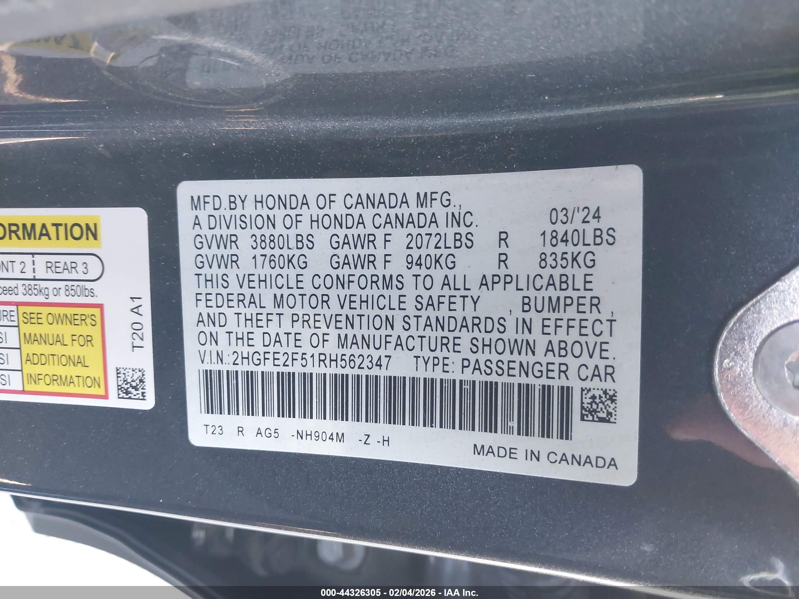 HONDA CIVIC image 9