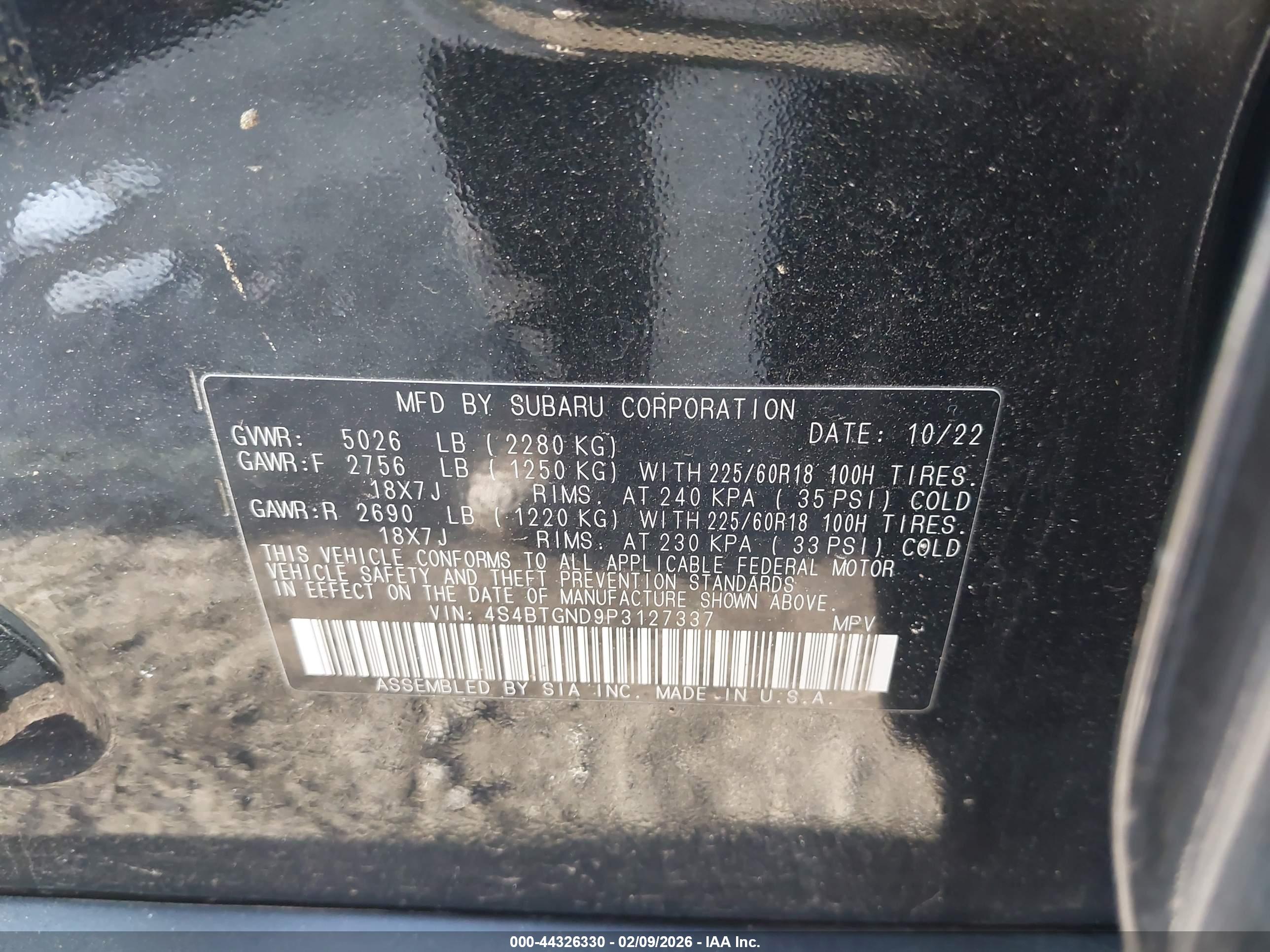 SUBARU OUTBACK image 9