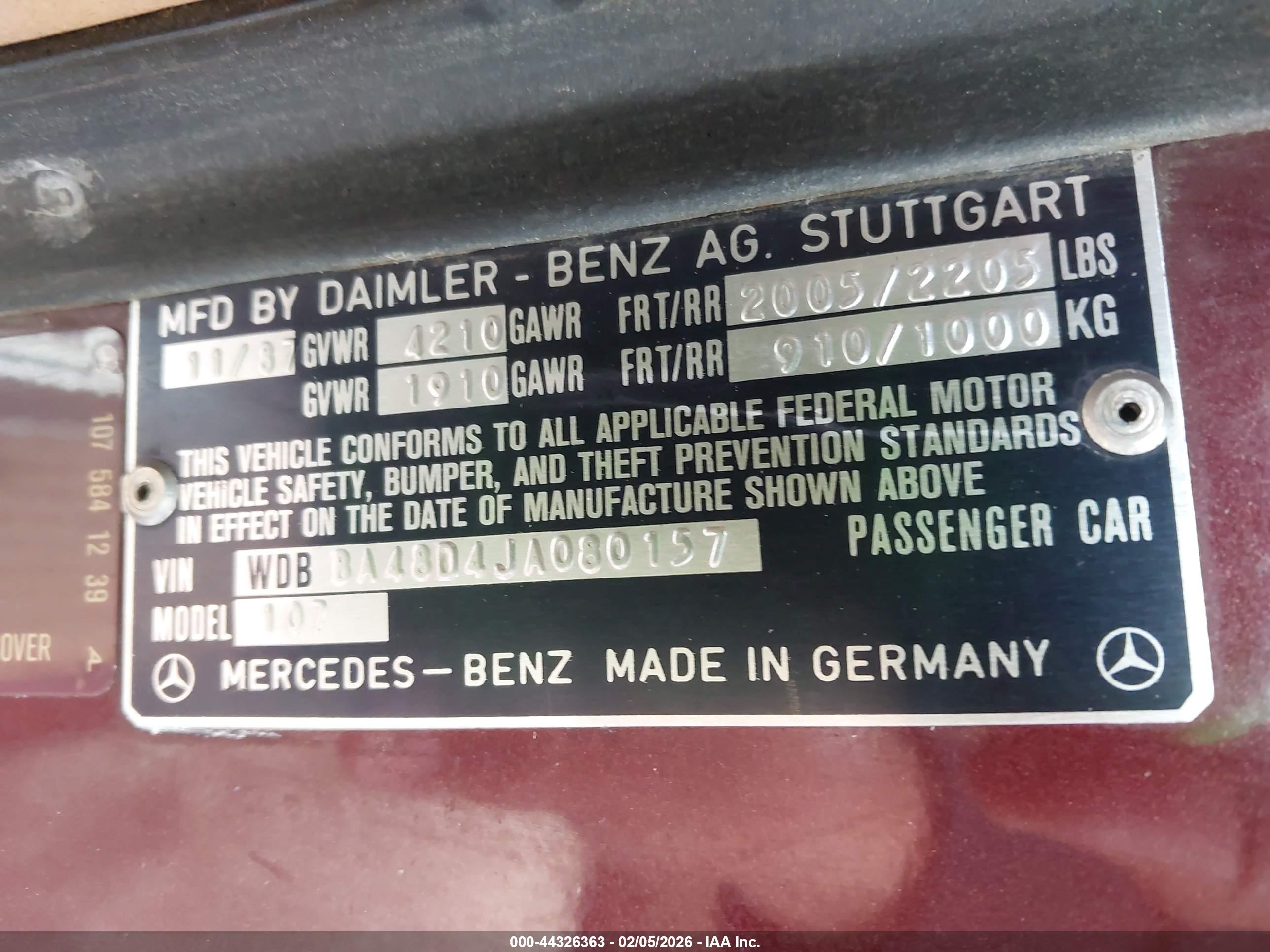 MERCEDES-BENZ 560 image 9