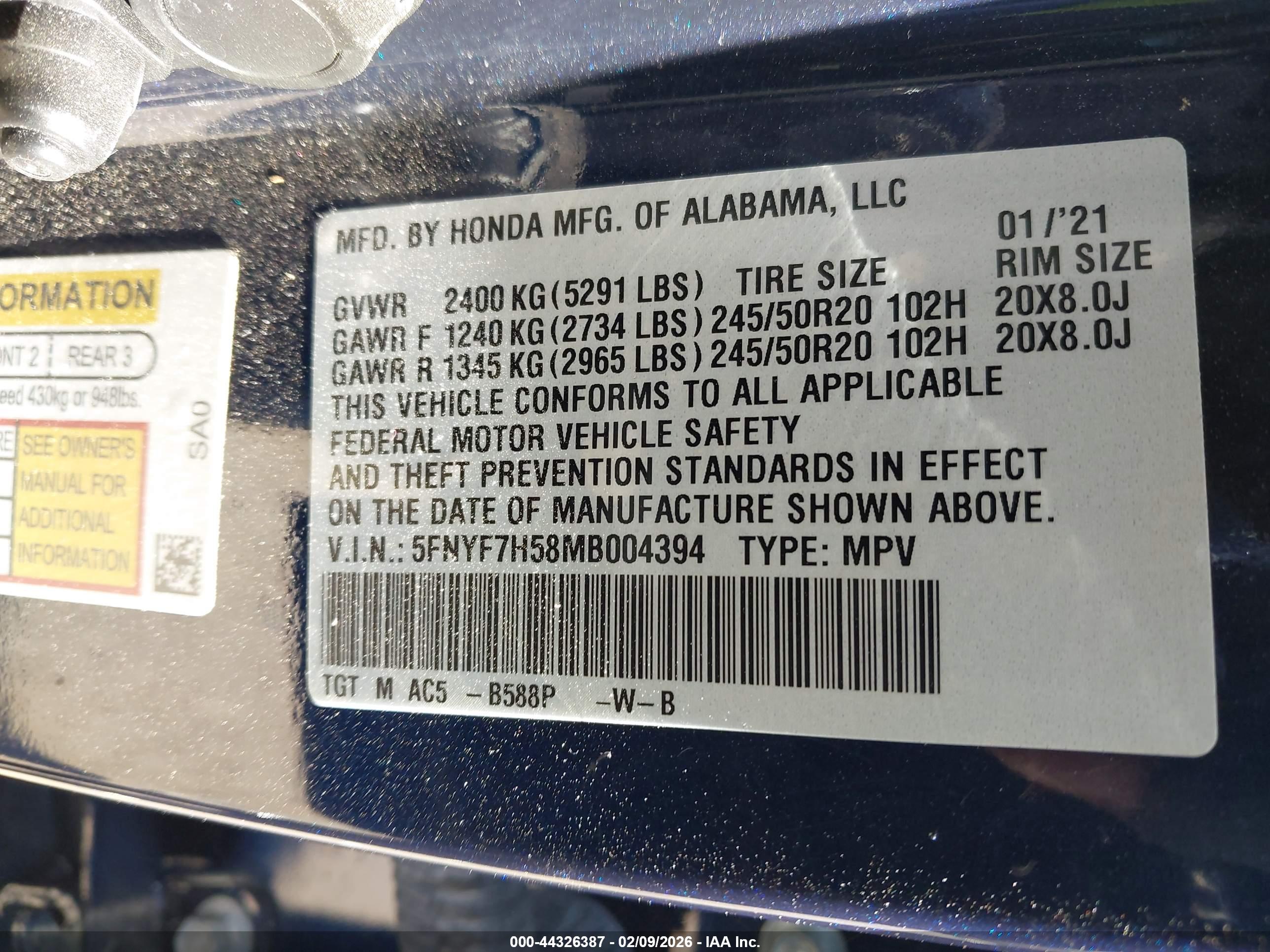 HONDA PASSPORT image 9