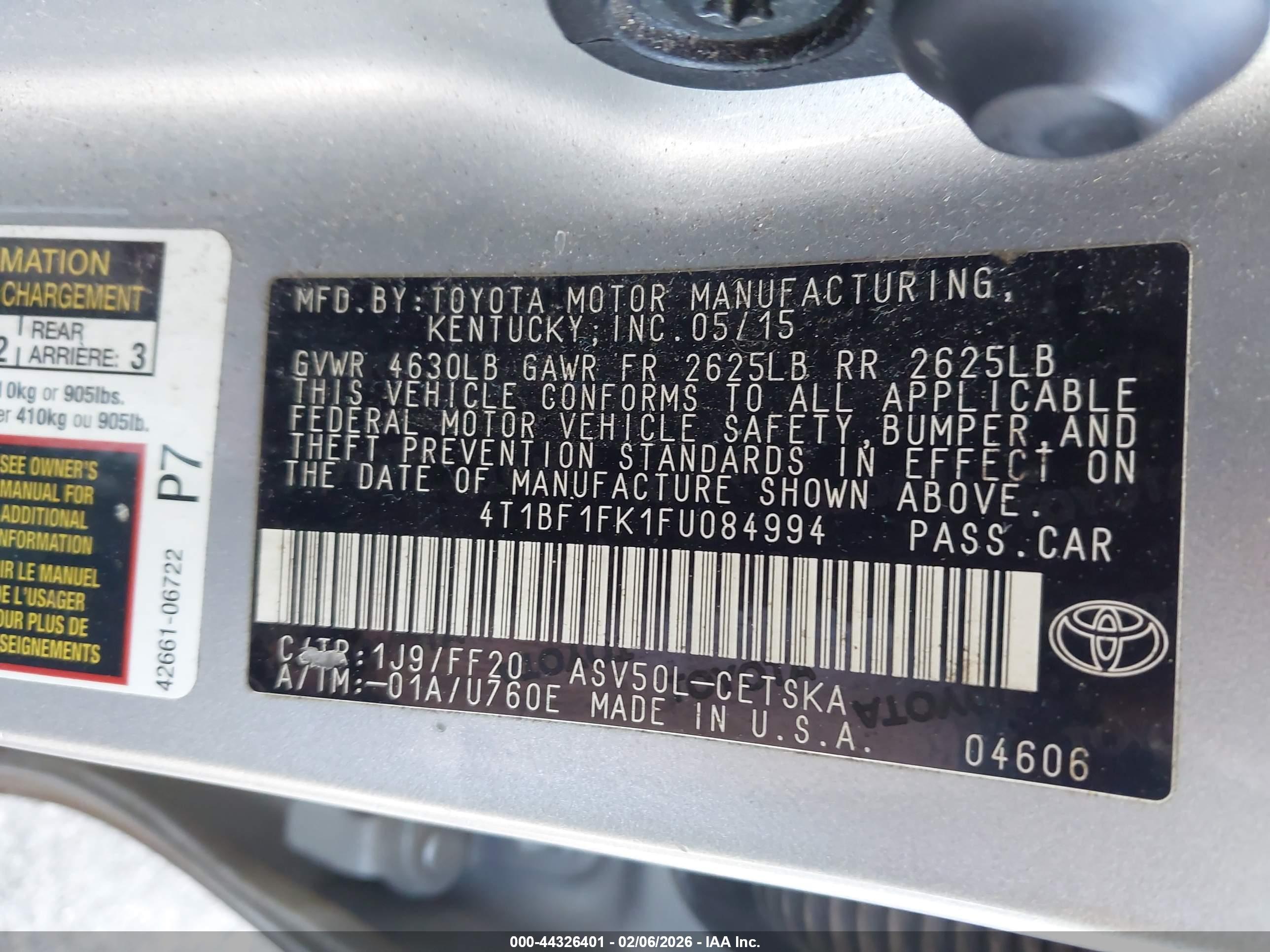 TOYOTA CAMRY image 9