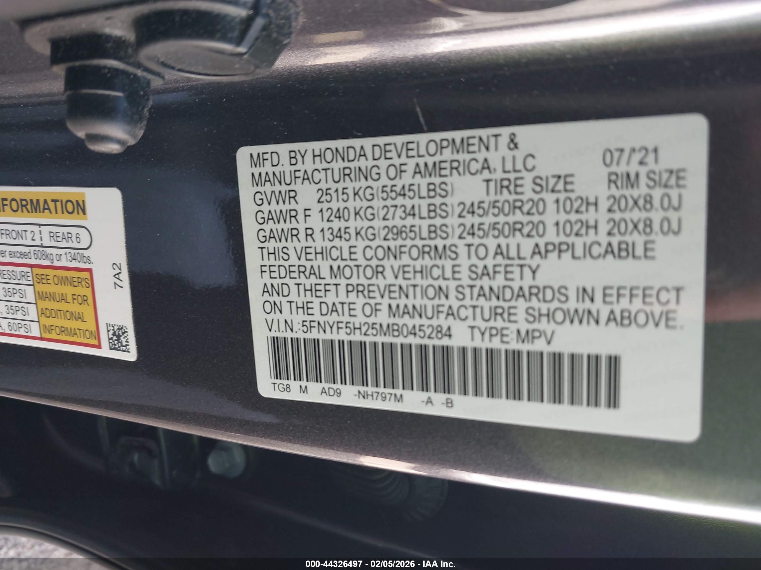 HONDA PILOT image 9