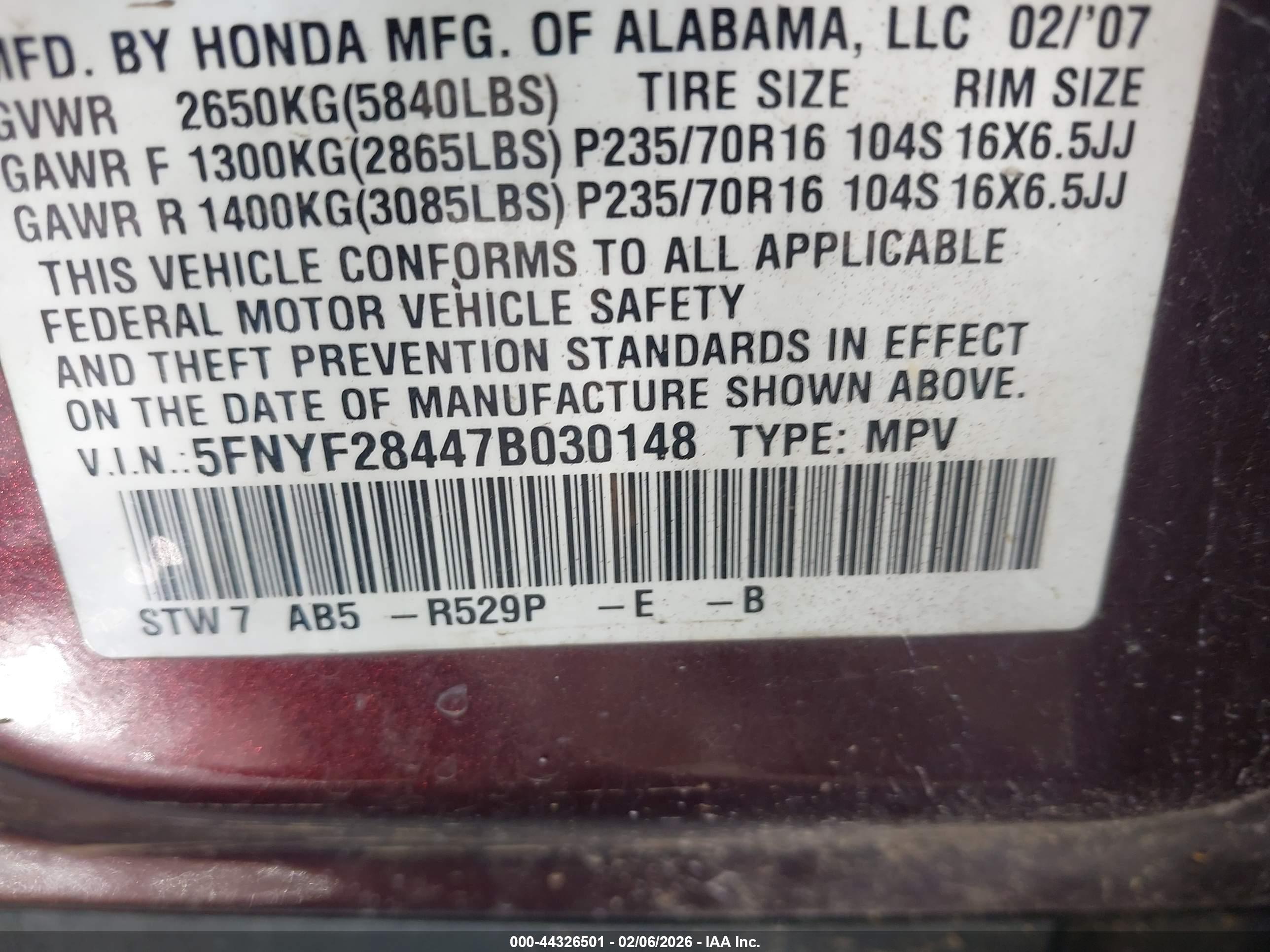 HONDA PILOT image 9