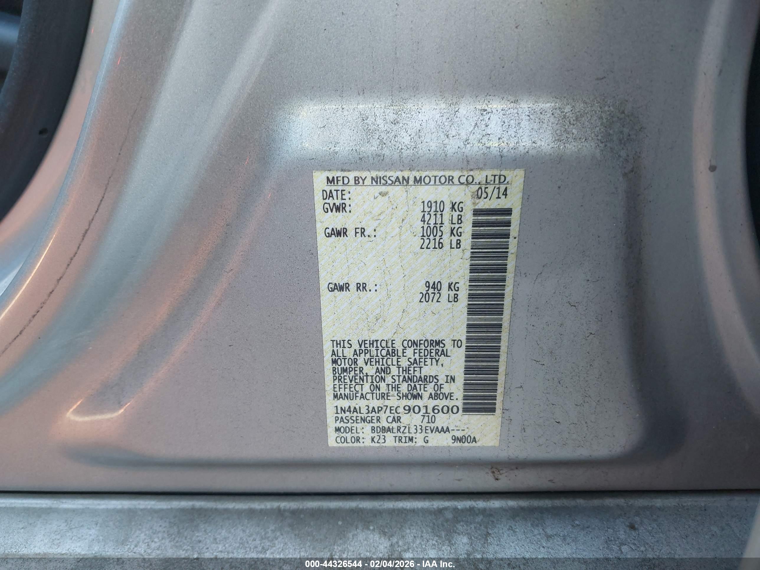 NISSAN ALTIMA image 9