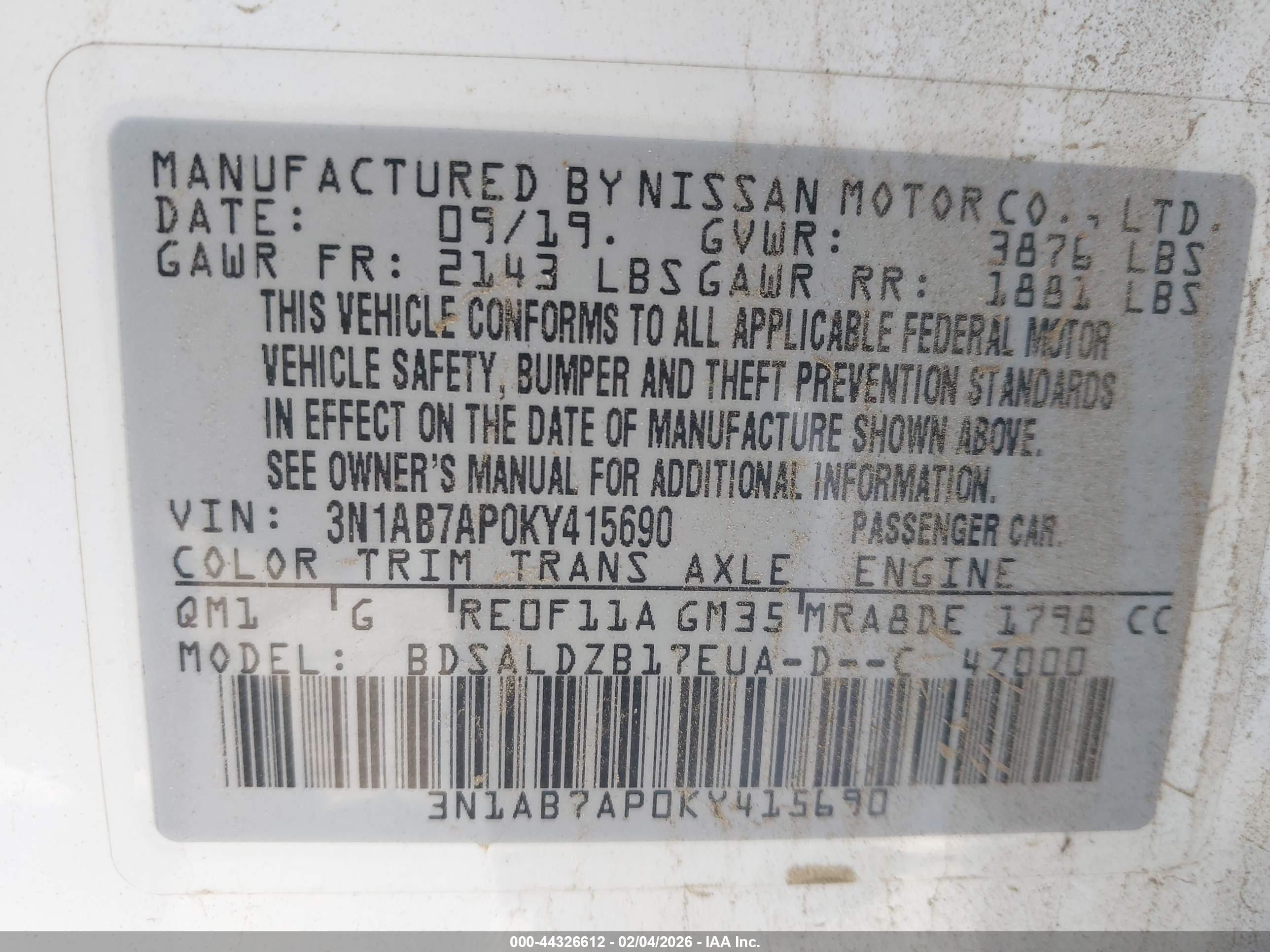 NISSAN SENTRA image 9