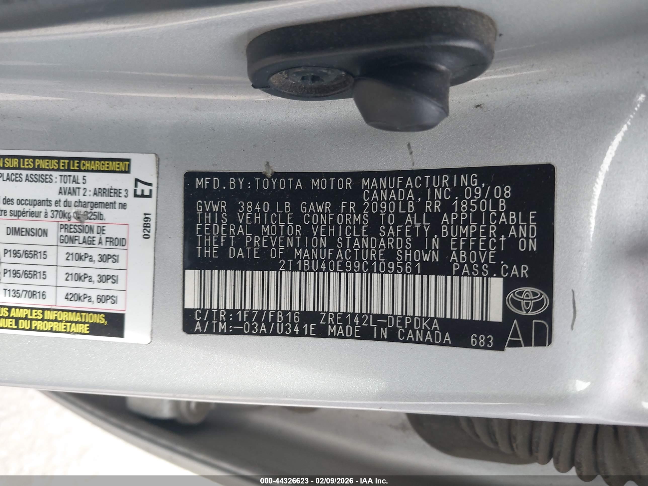 TOYOTA COROLLA image 9