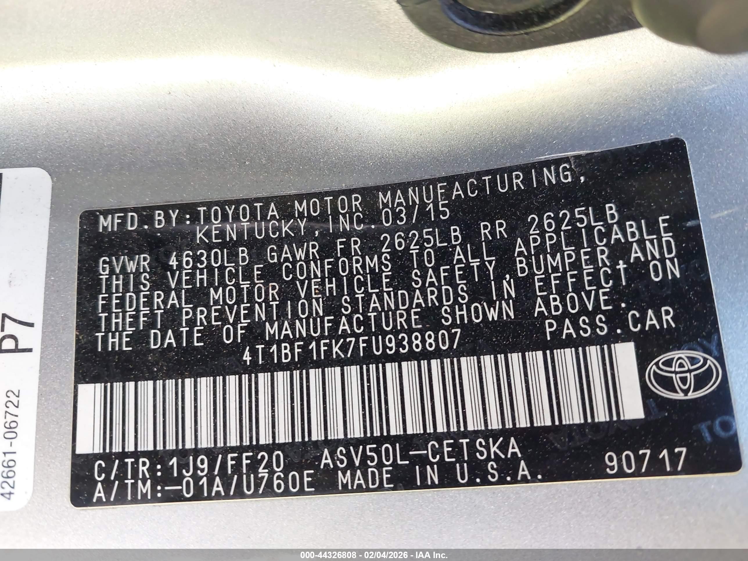 TOYOTA CAMRY image 9
