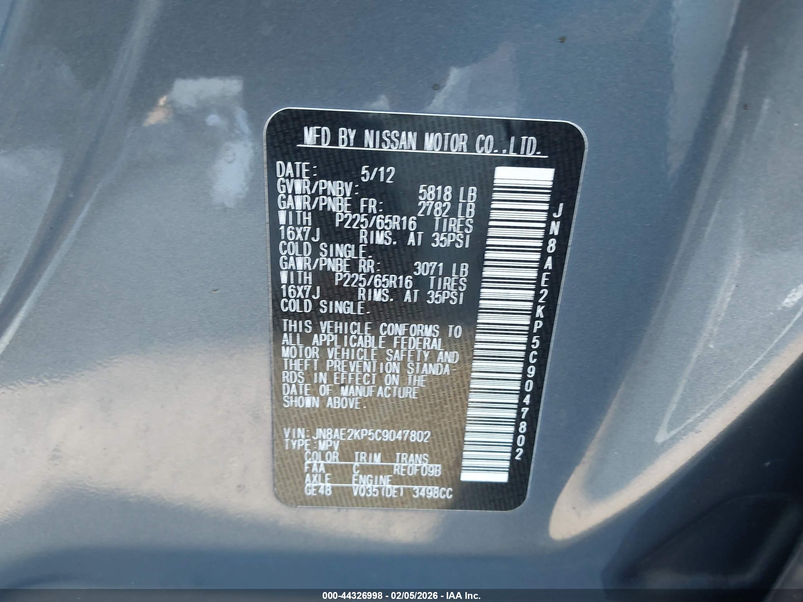 NISSAN QUEST image 9