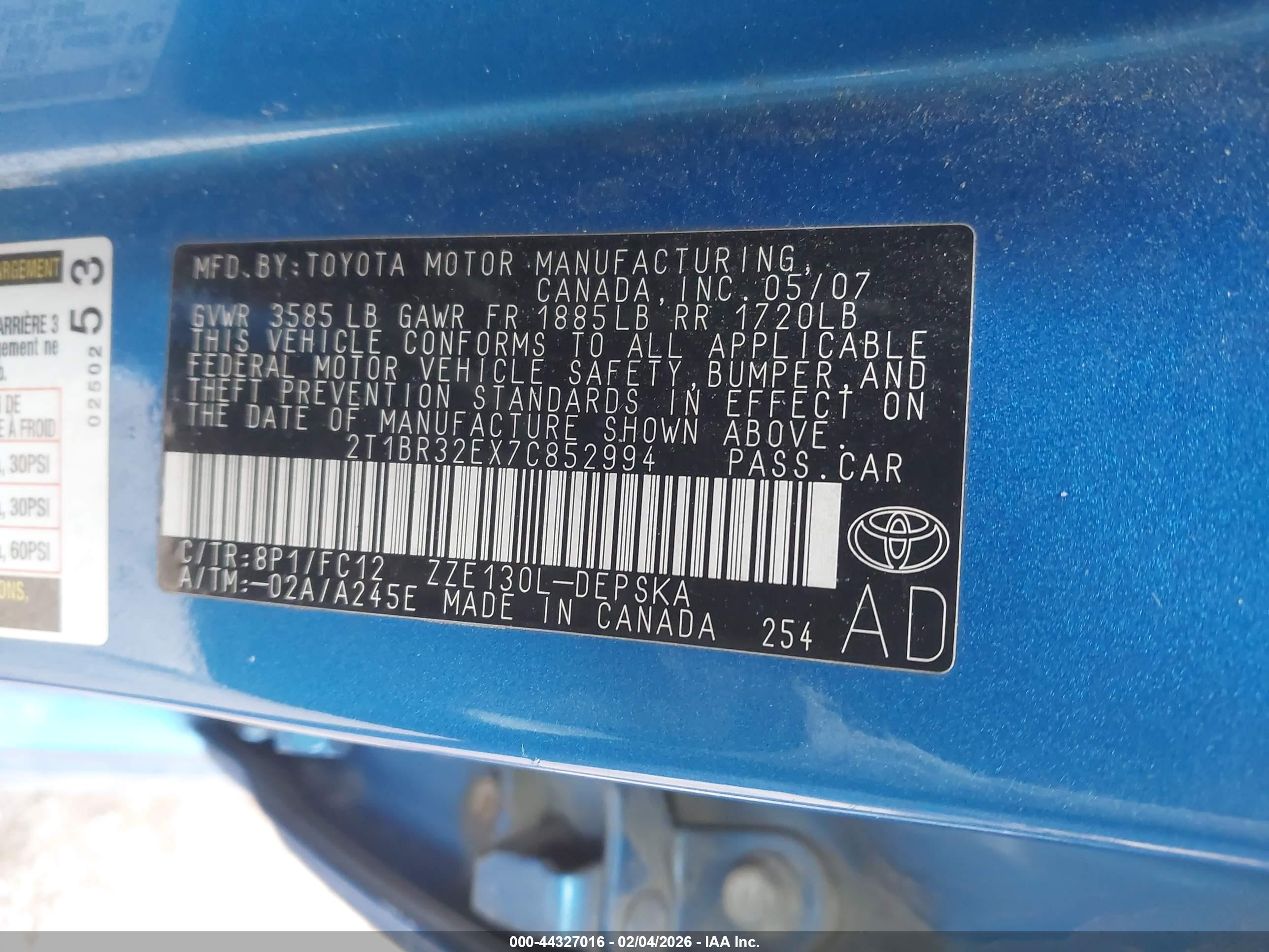 TOYOTA COROLLA image 9
