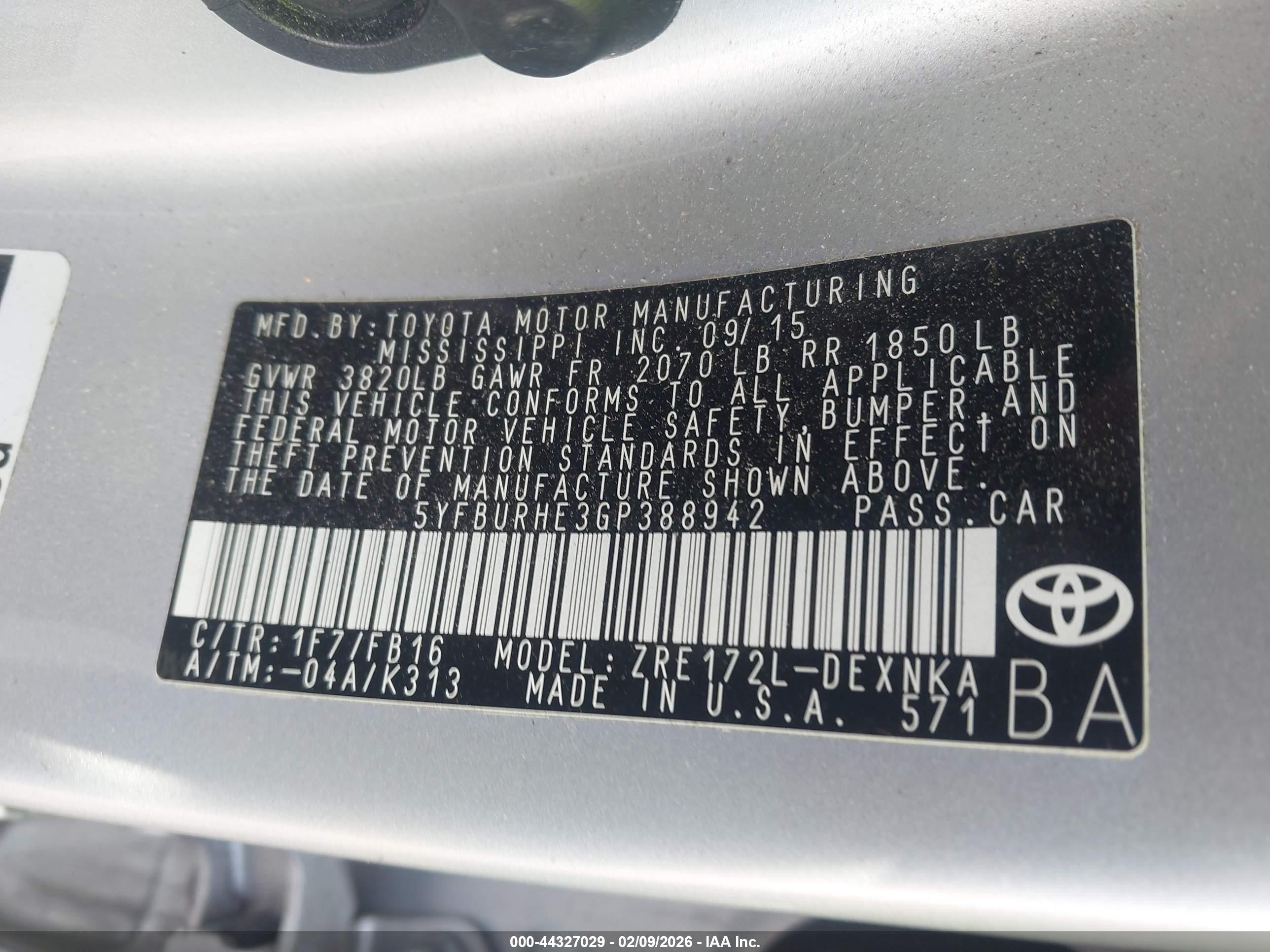 TOYOTA COROLLA image 9