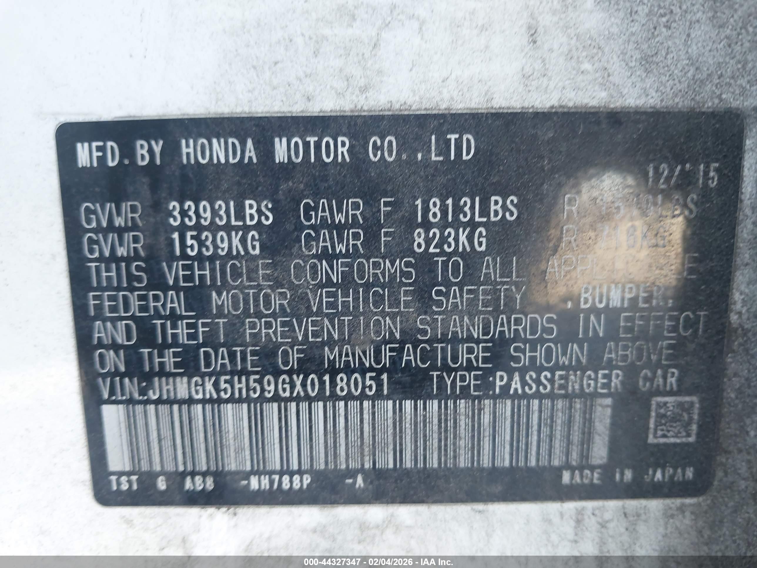 HONDA FIT image 9