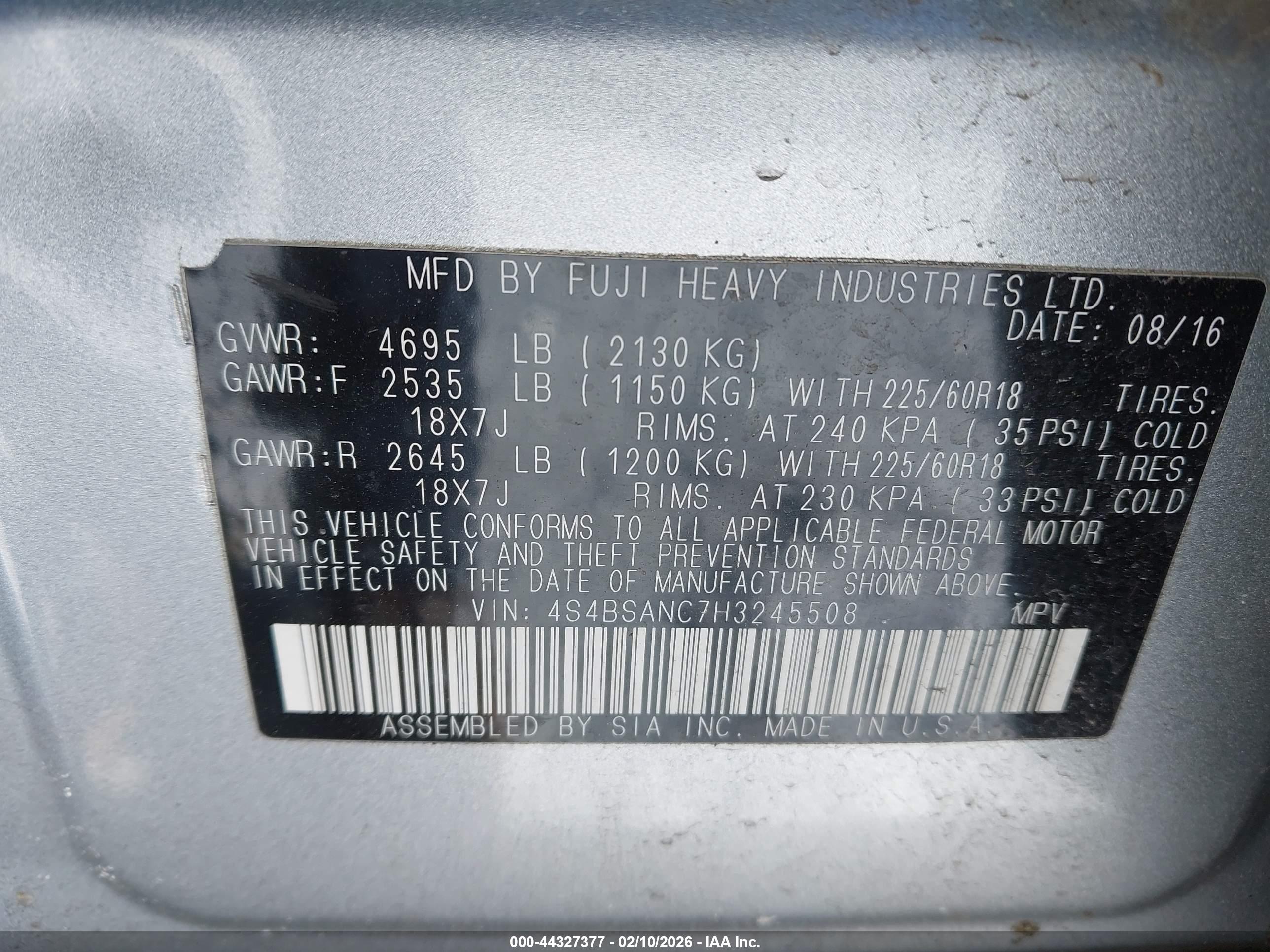 SUBARU OUTBACK image 9