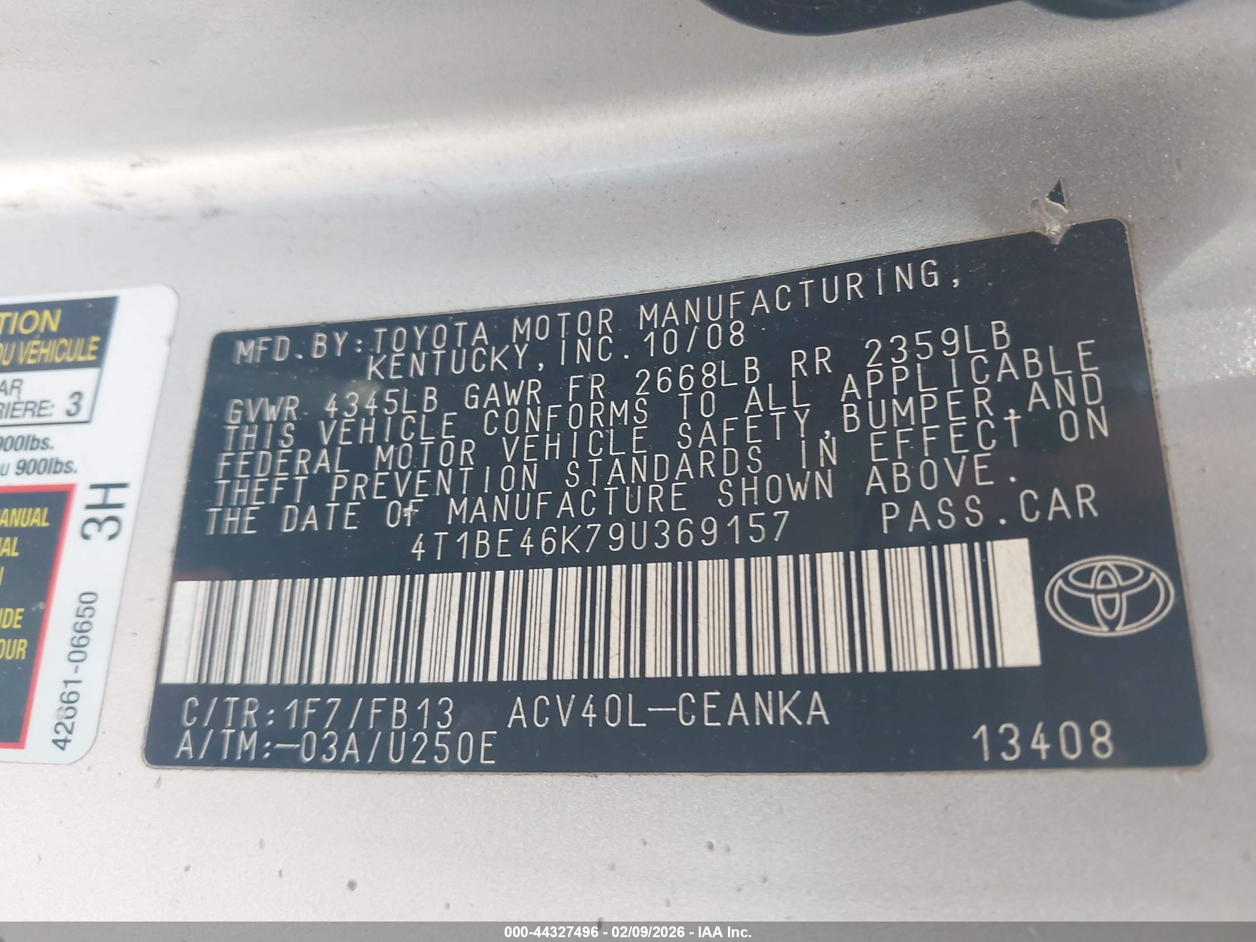 TOYOTA CAMRY image 9