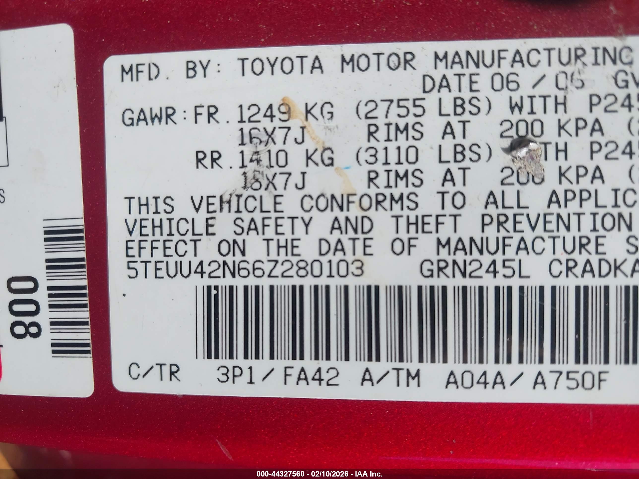 TOYOTA TACOMA image 9