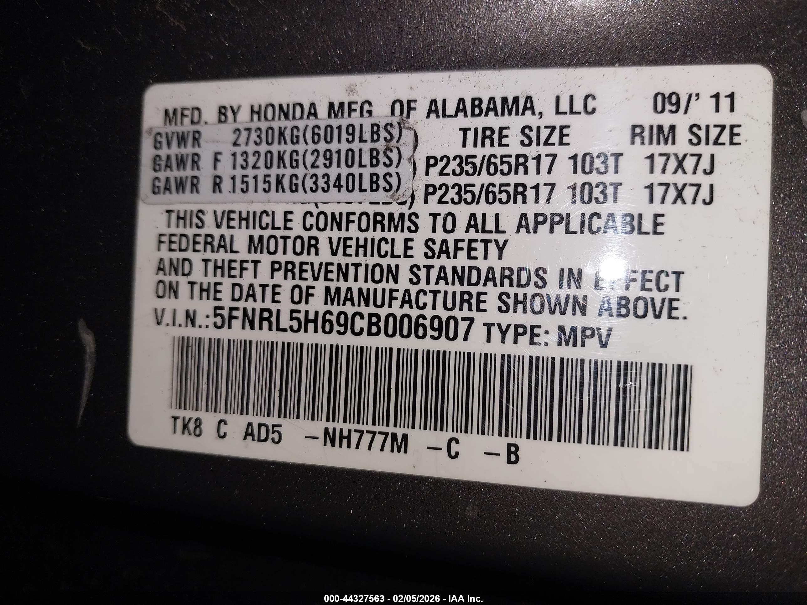HONDA ODYSSEY image 9