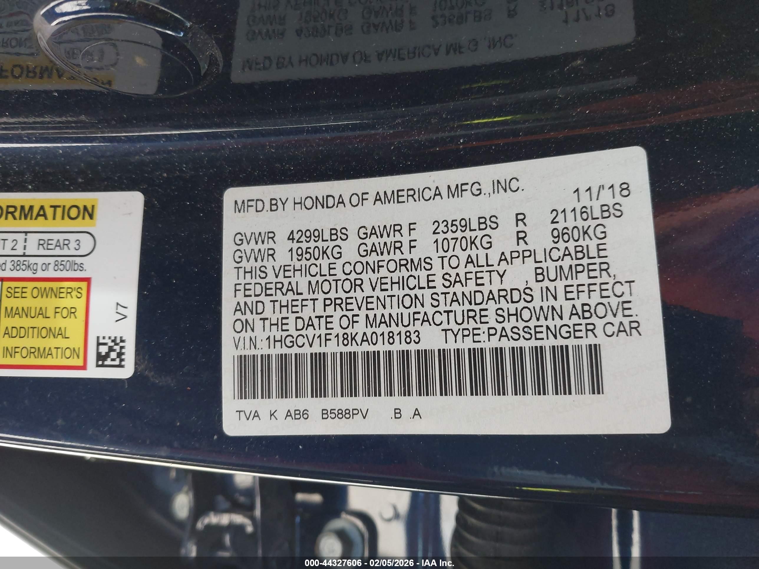 HONDA ACCORD image 9