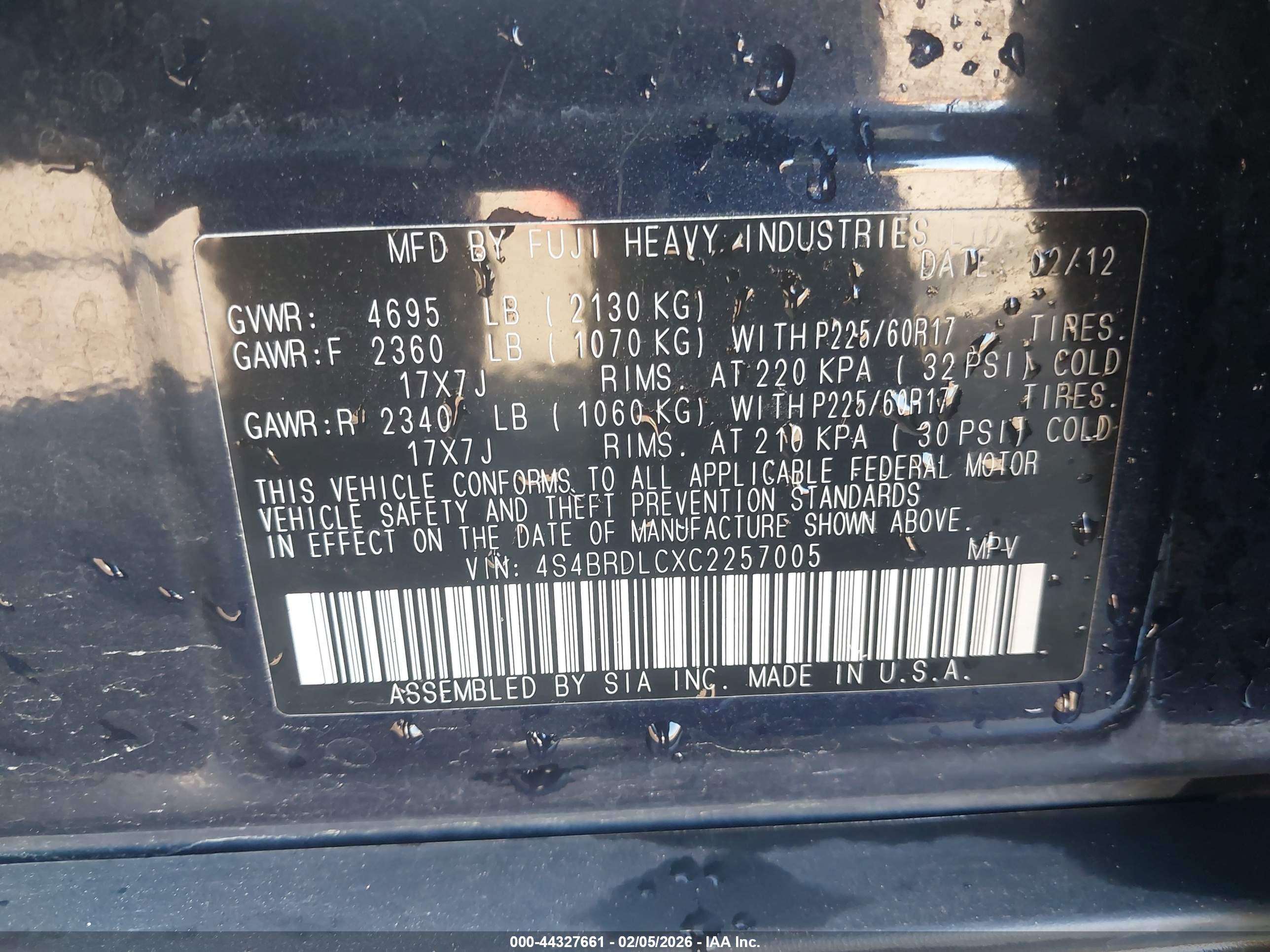 SUBARU OUTBACK image 9