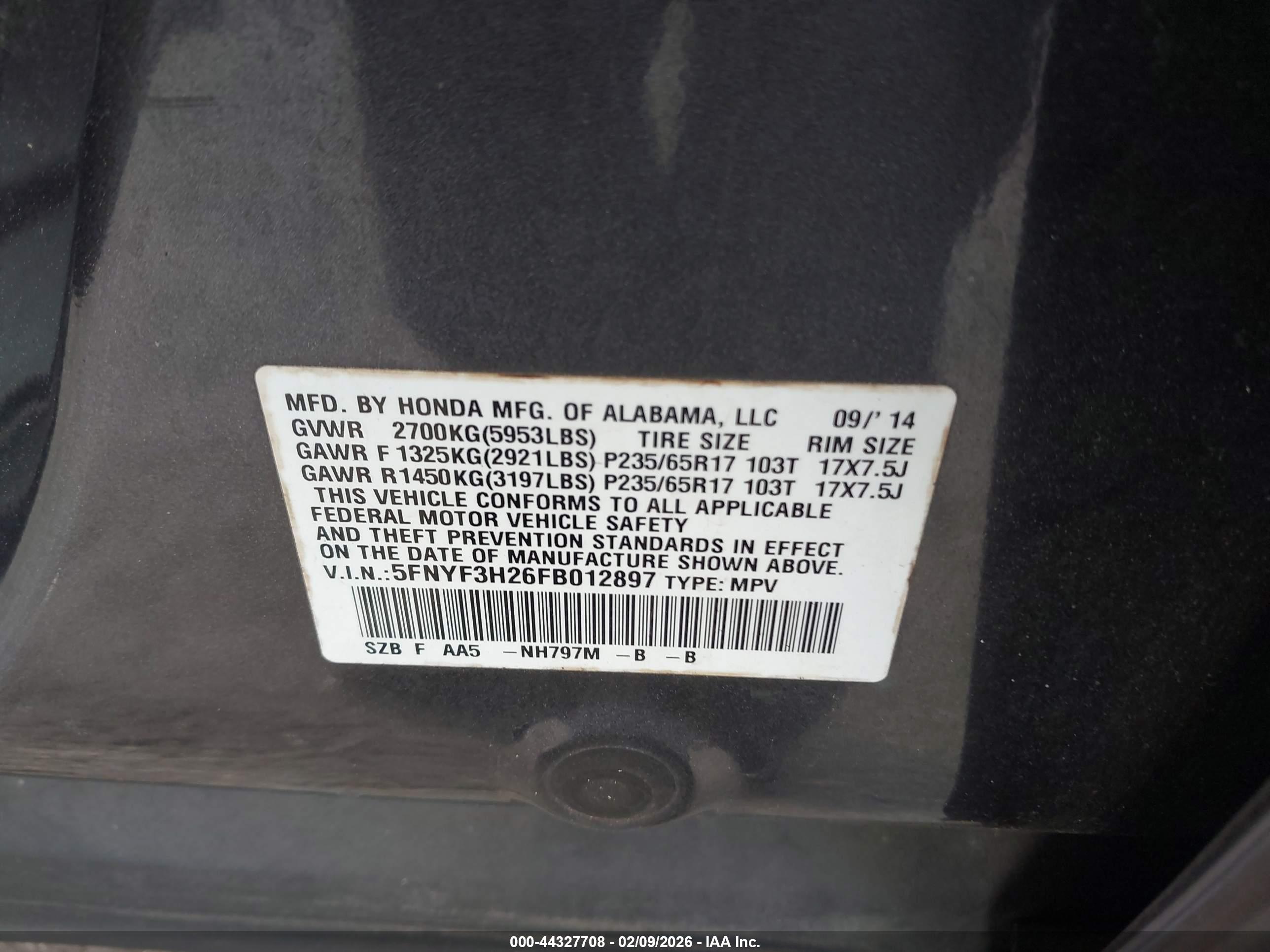 HONDA PILOT image 9