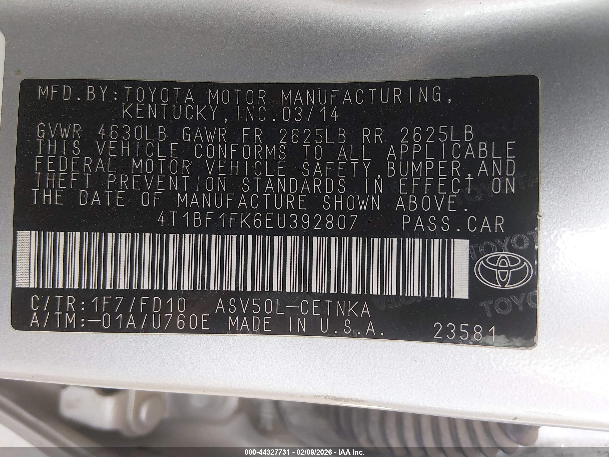 TOYOTA CAMRY image 9
