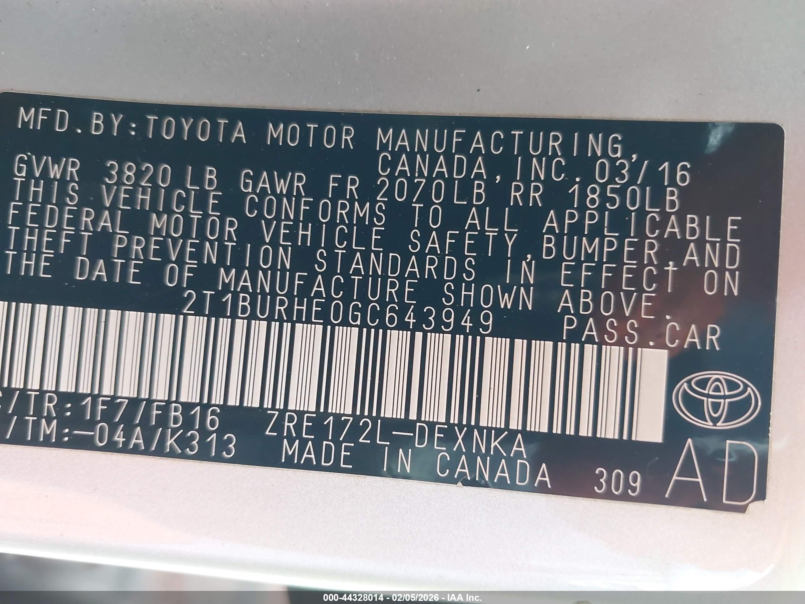 TOYOTA COROLLA image 9