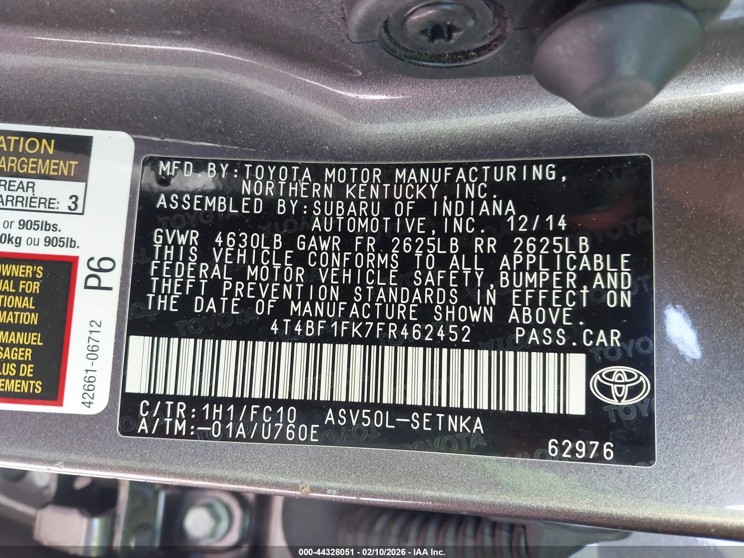 TOYOTA CAMRY image 9