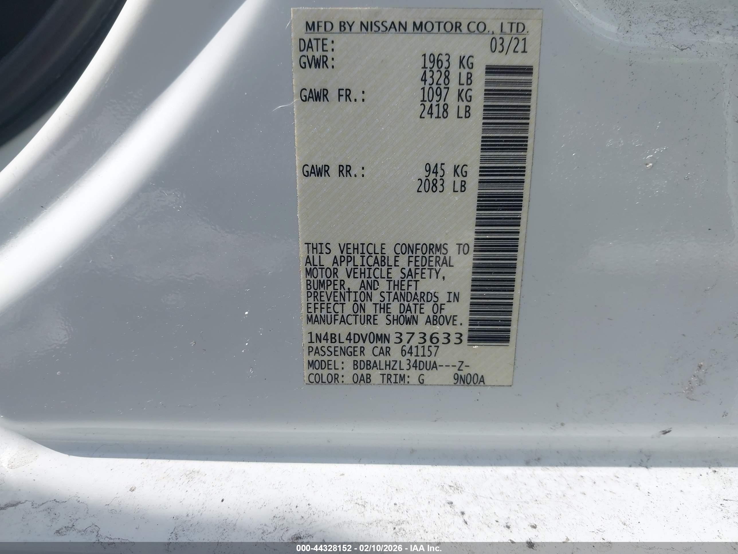 NISSAN ALTIMA image 9