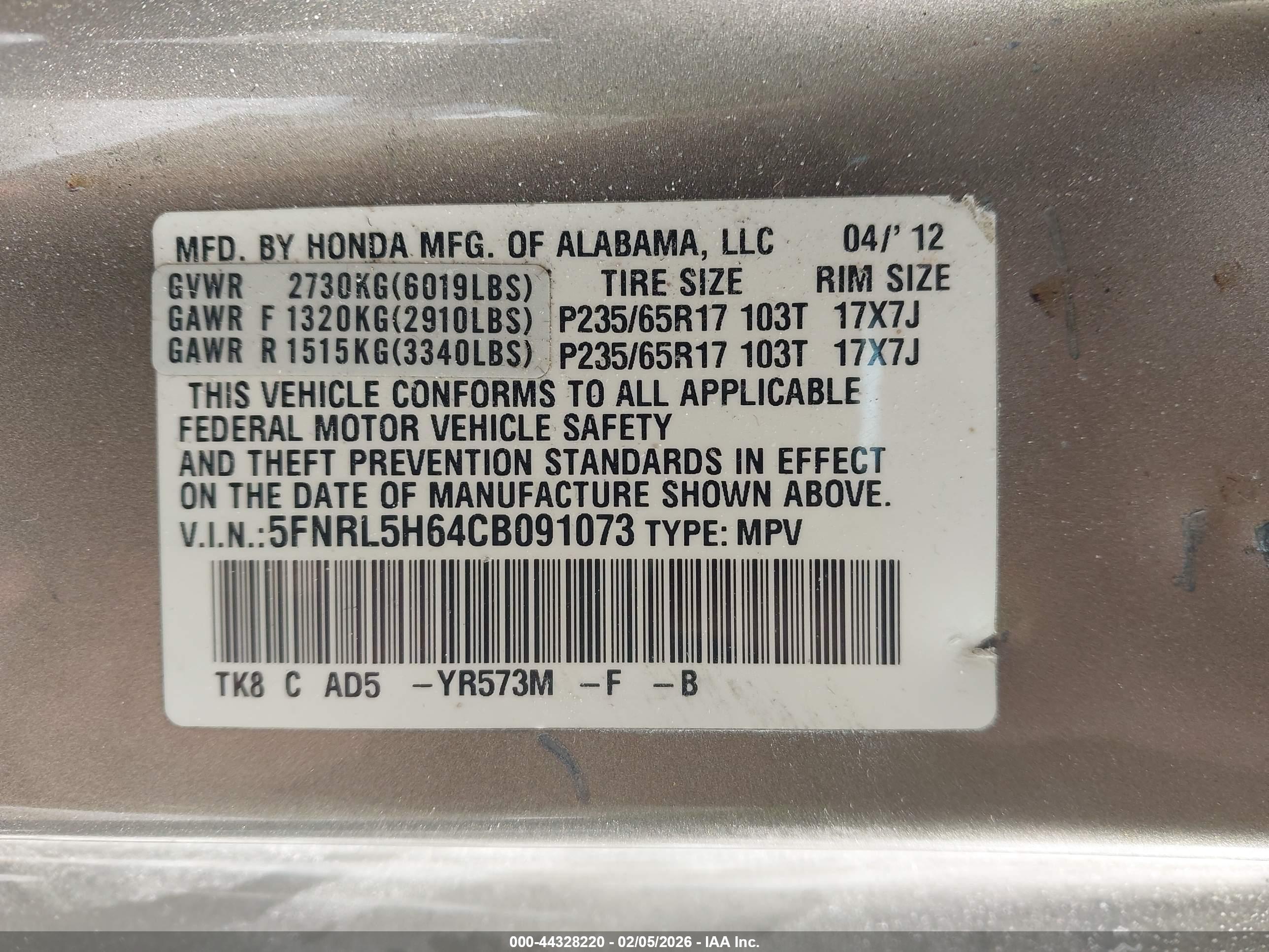 HONDA ODYSSEY image 9