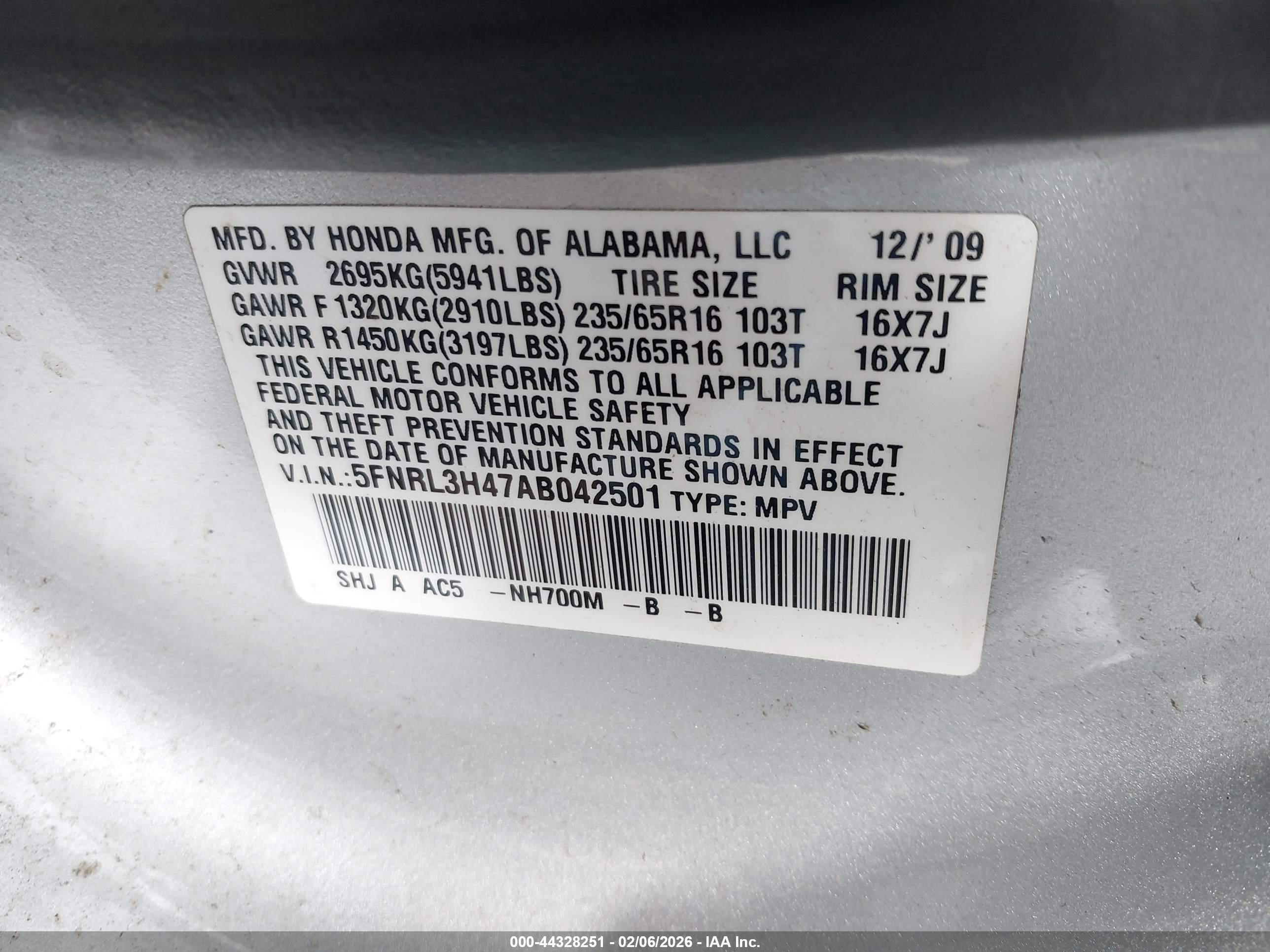 HONDA ODYSSEY image 9