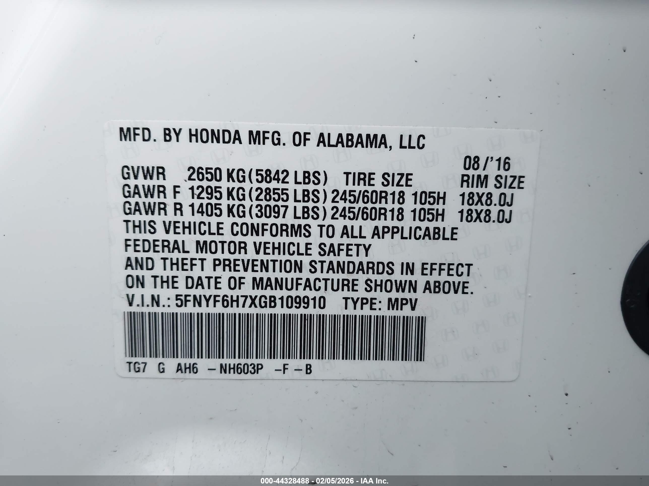 HONDA PILOT image 9