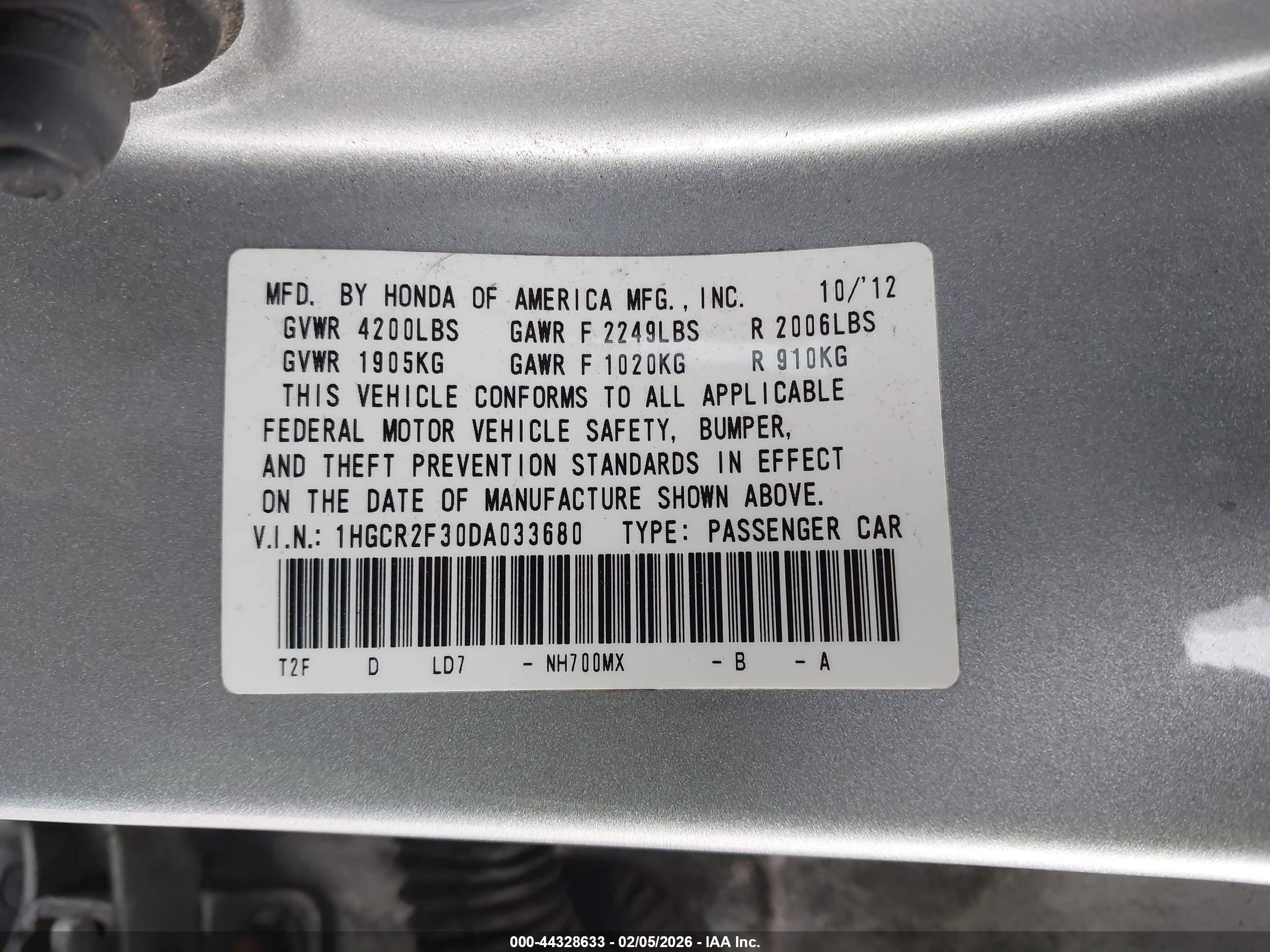 HONDA ACCORD image 9