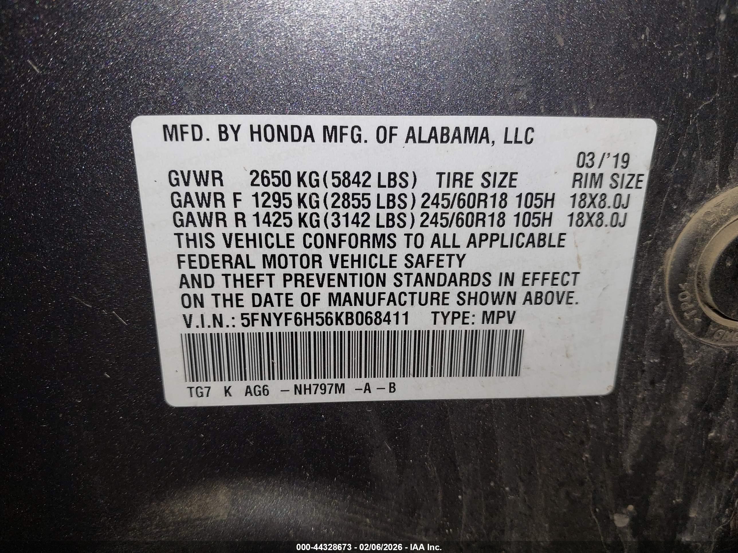 HONDA PILOT image 9