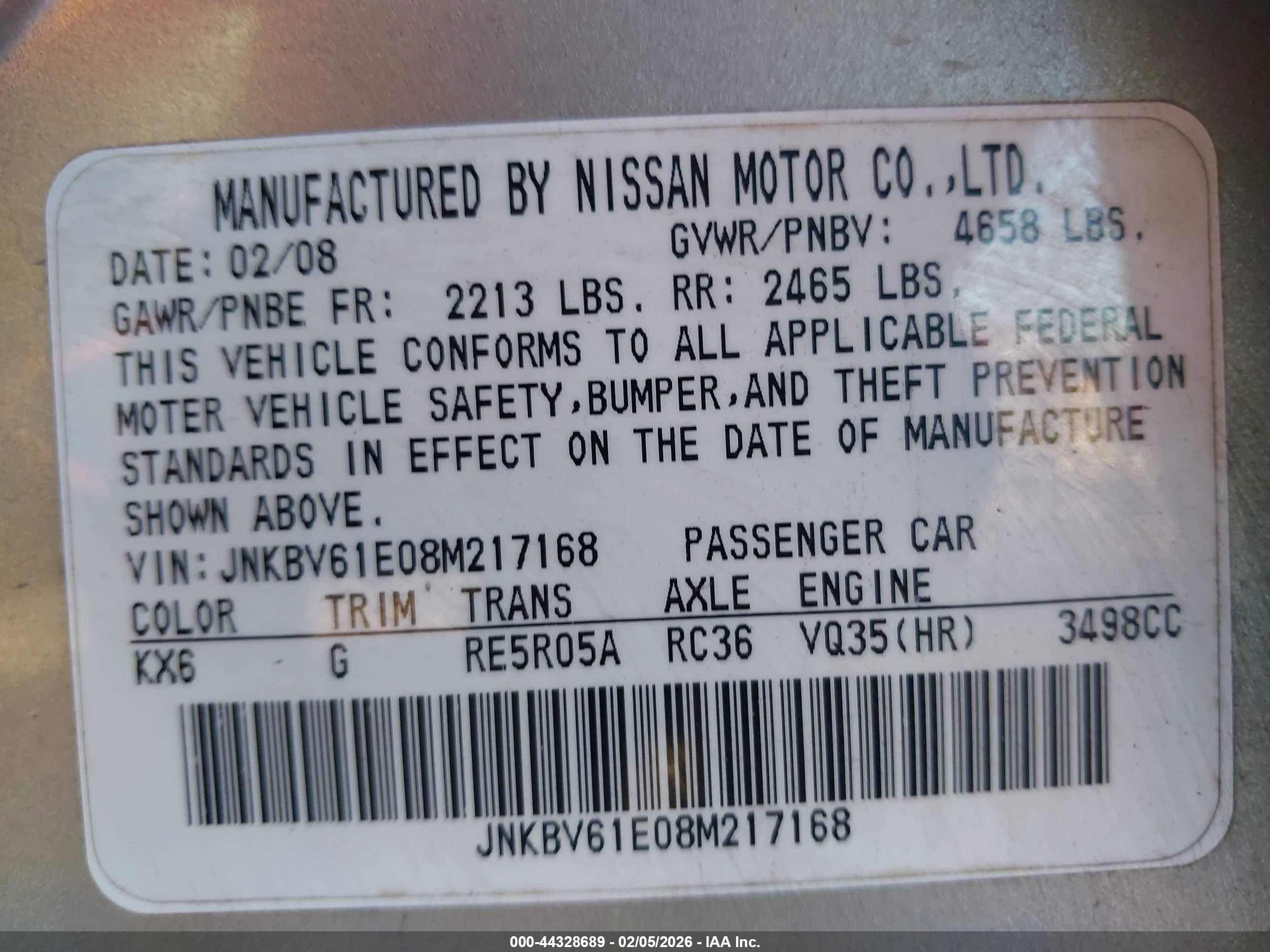 INFINITI G35 image 9