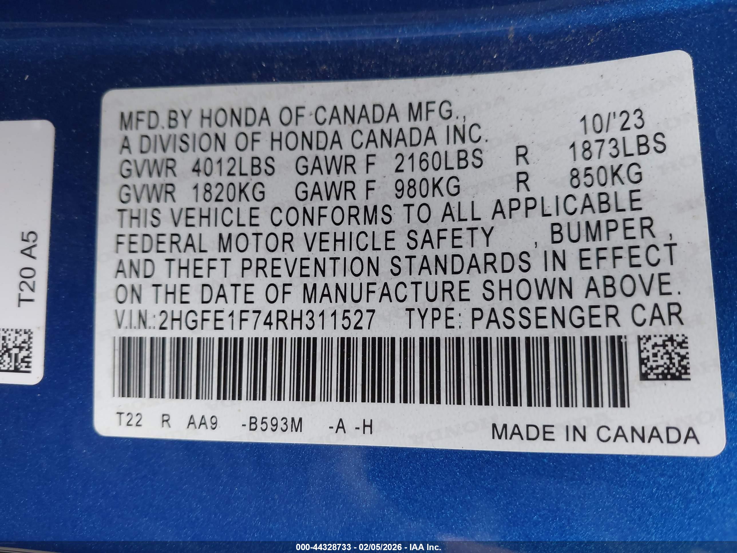 HONDA CIVIC image 9