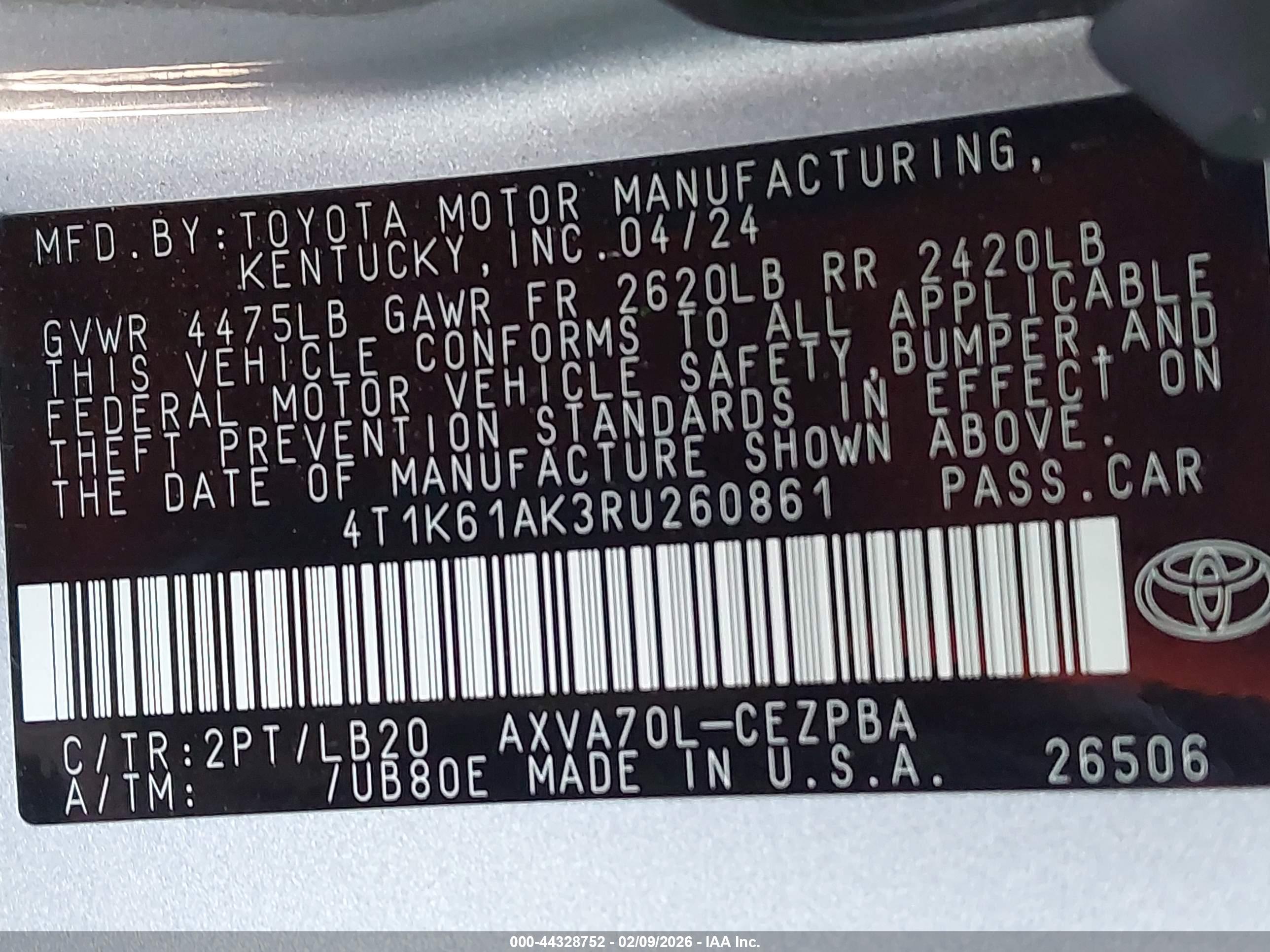 TOYOTA CAMRY image 9