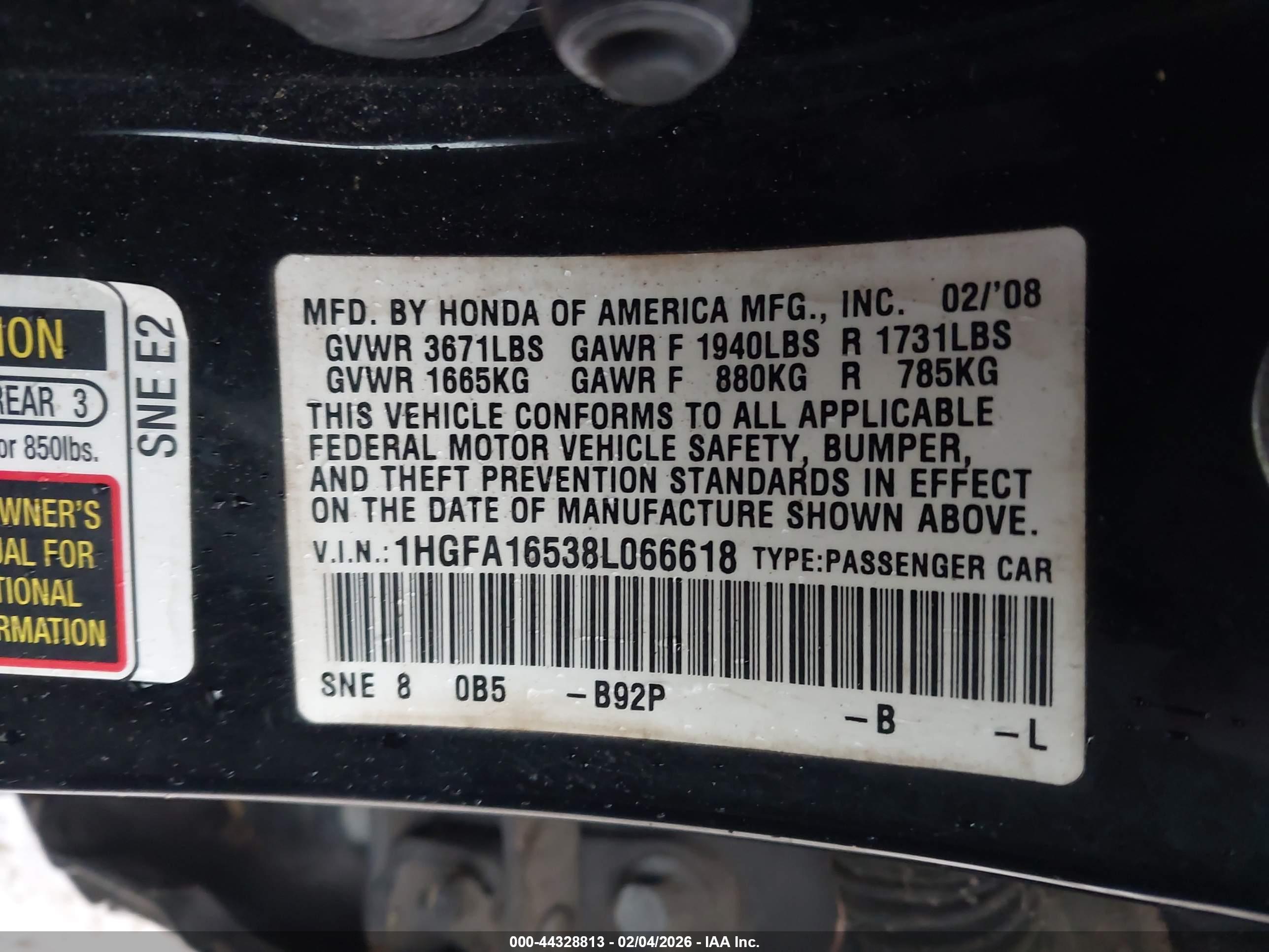 HONDA CIVIC image 9
