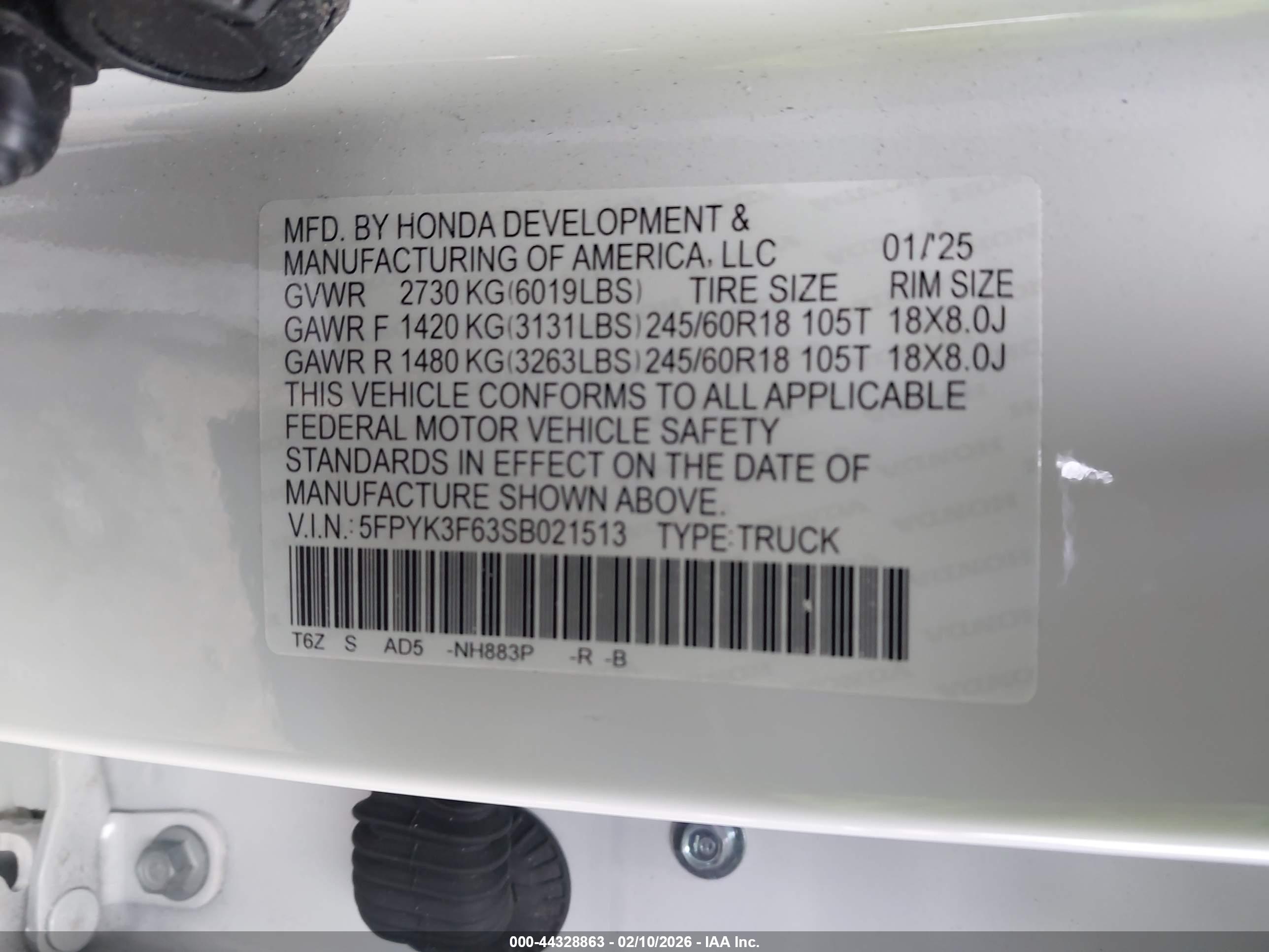 HONDA RIDGELINE image 9