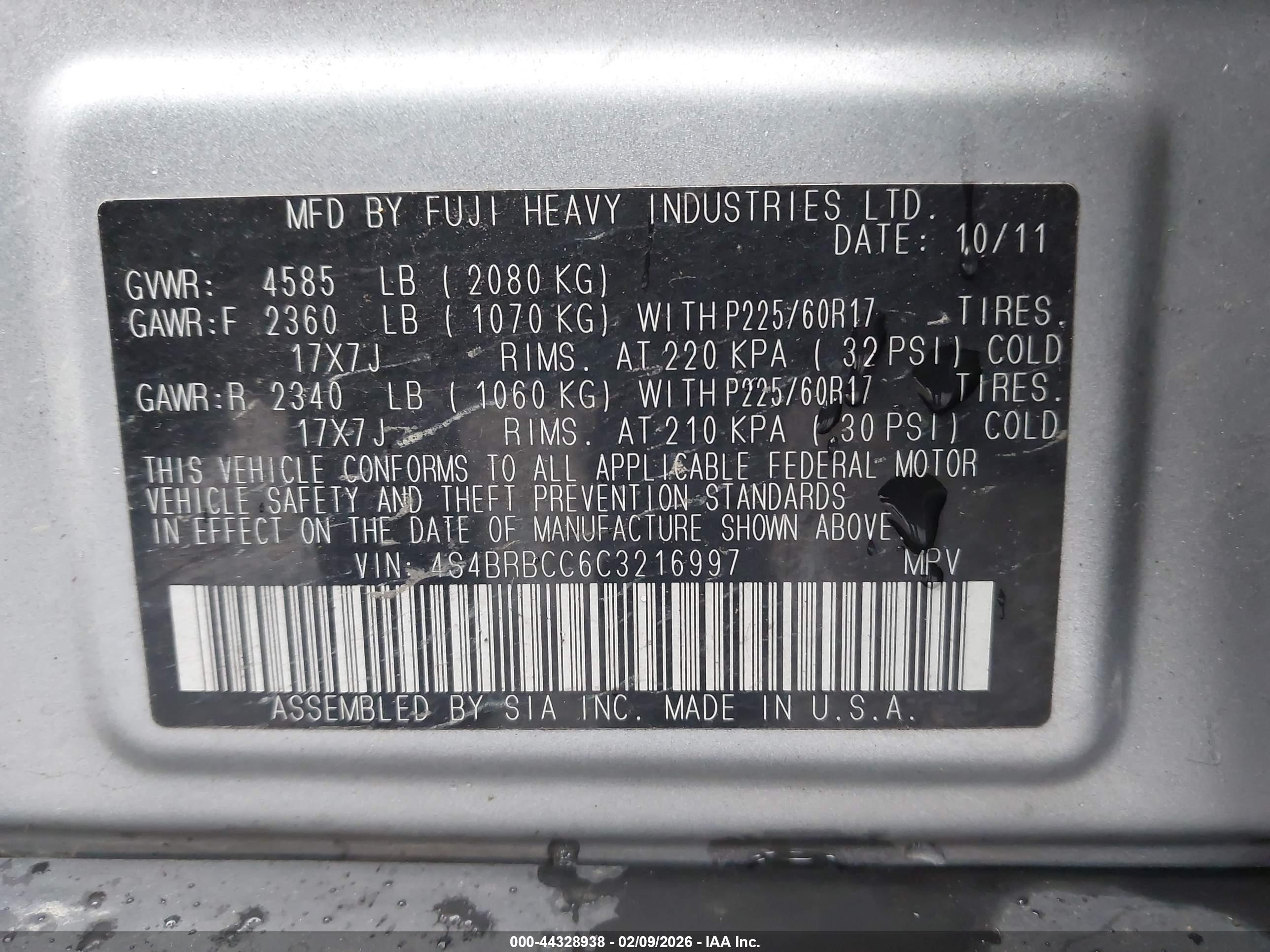 SUBARU OUTBACK image 9