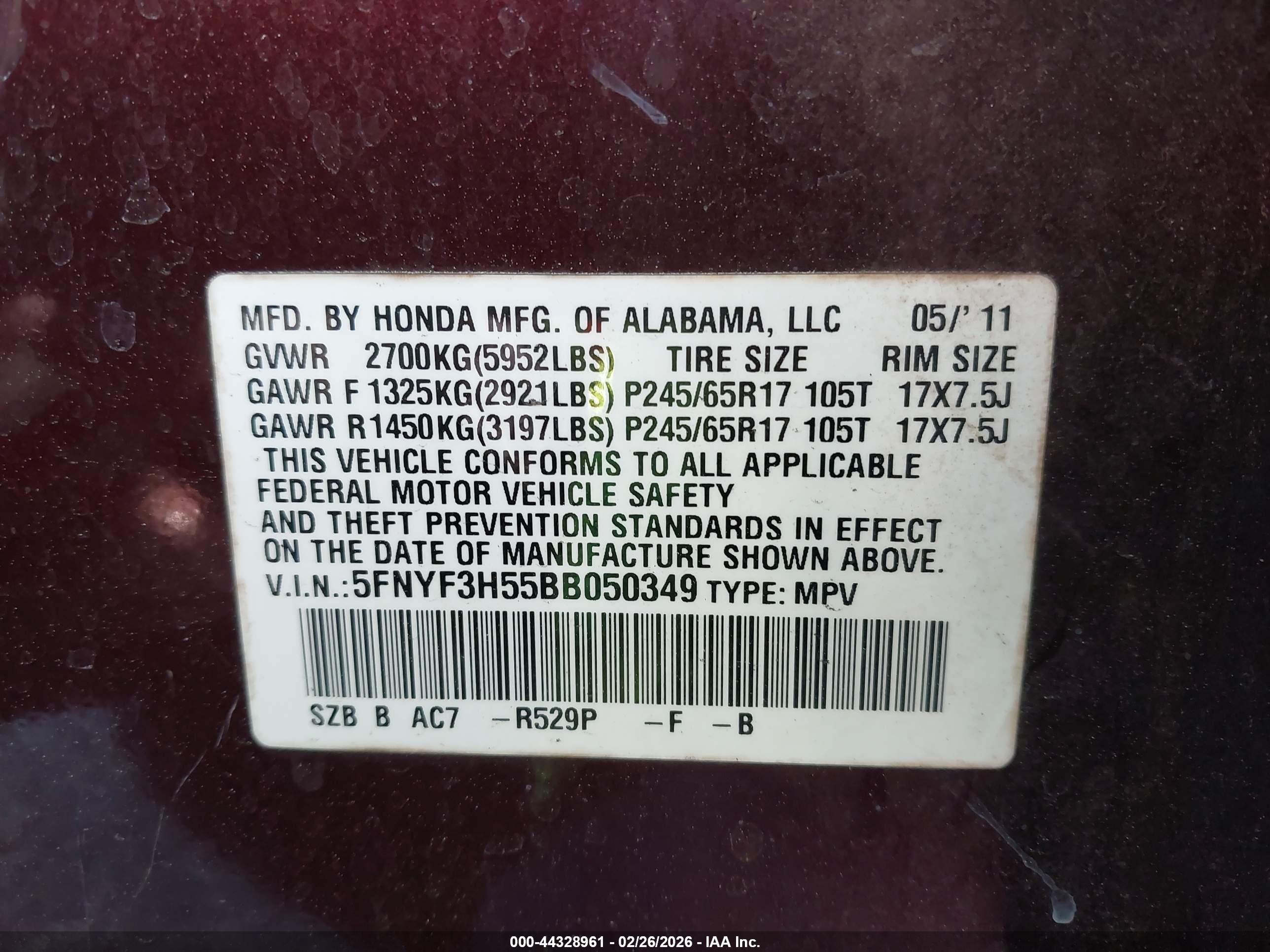 HONDA PILOT image 9