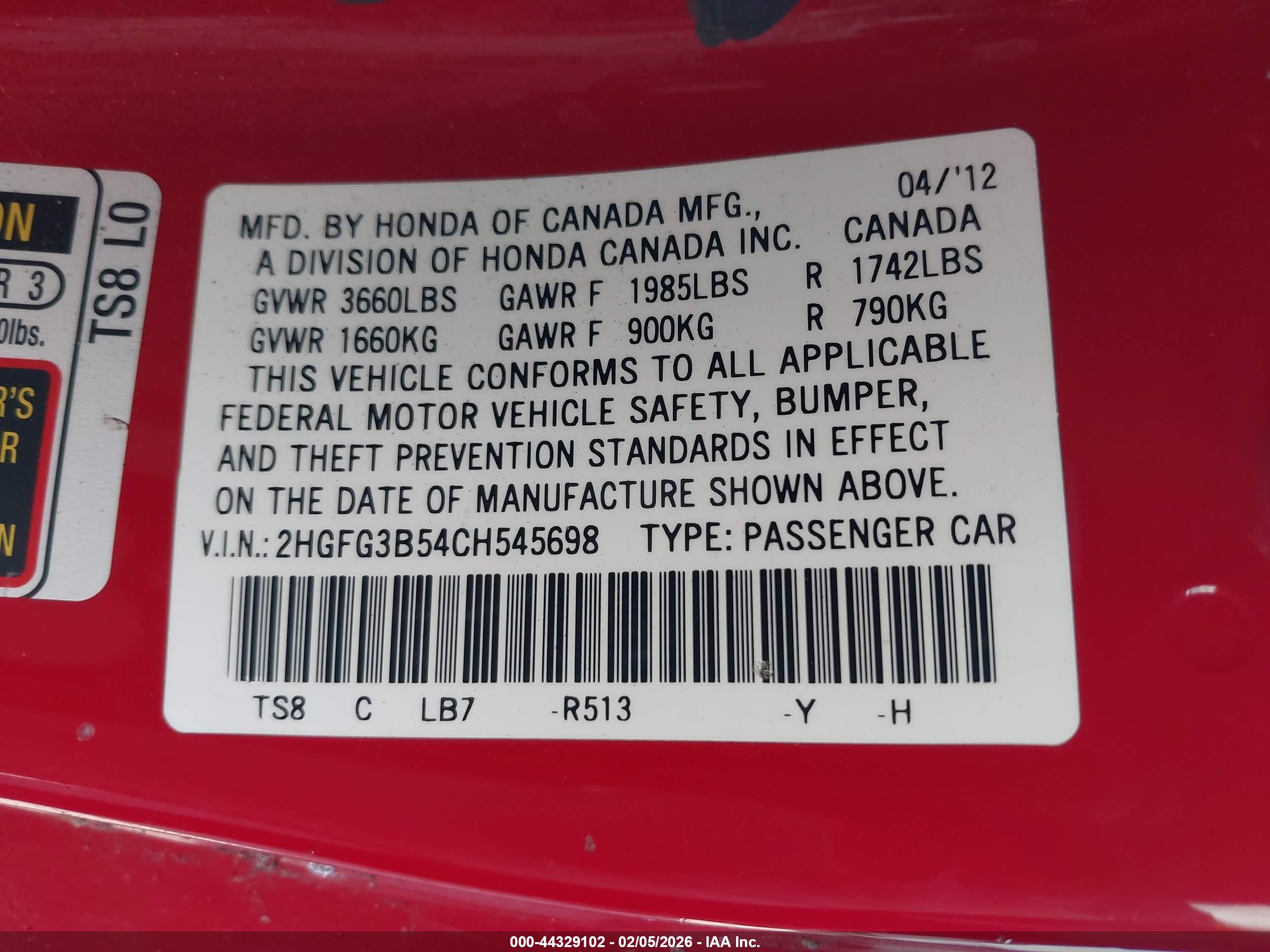 HONDA CIVIC image 9