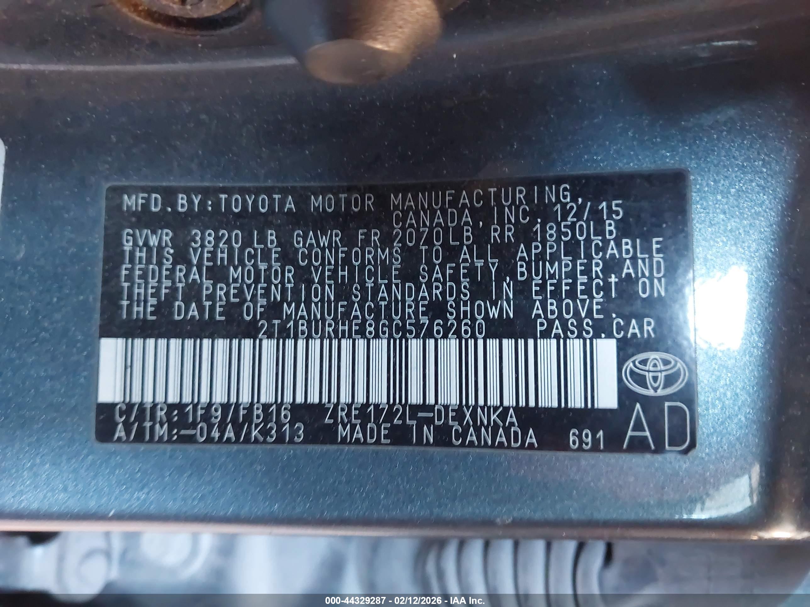 TOYOTA COROLLA image 9