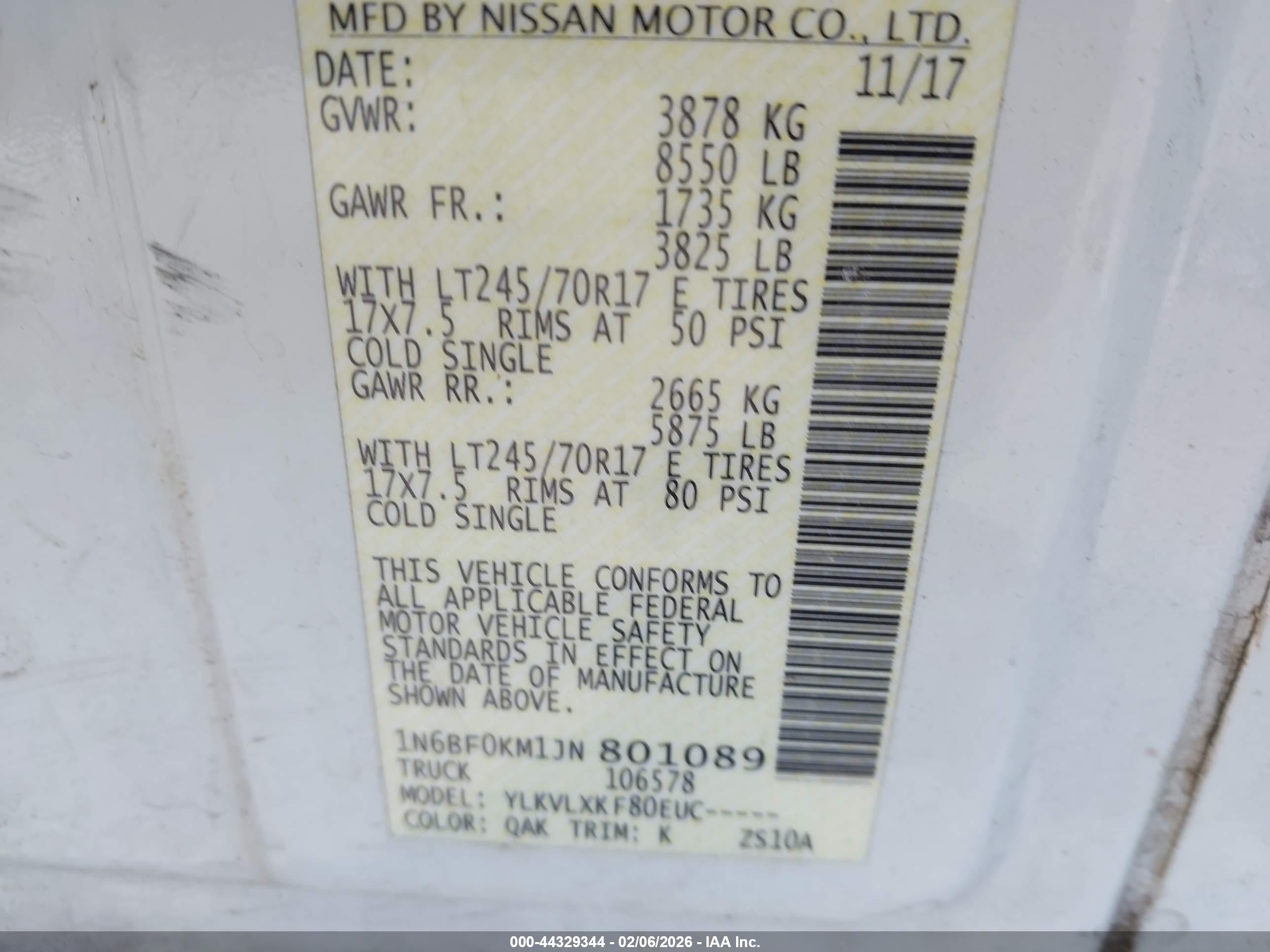 NISSAN NV image 9