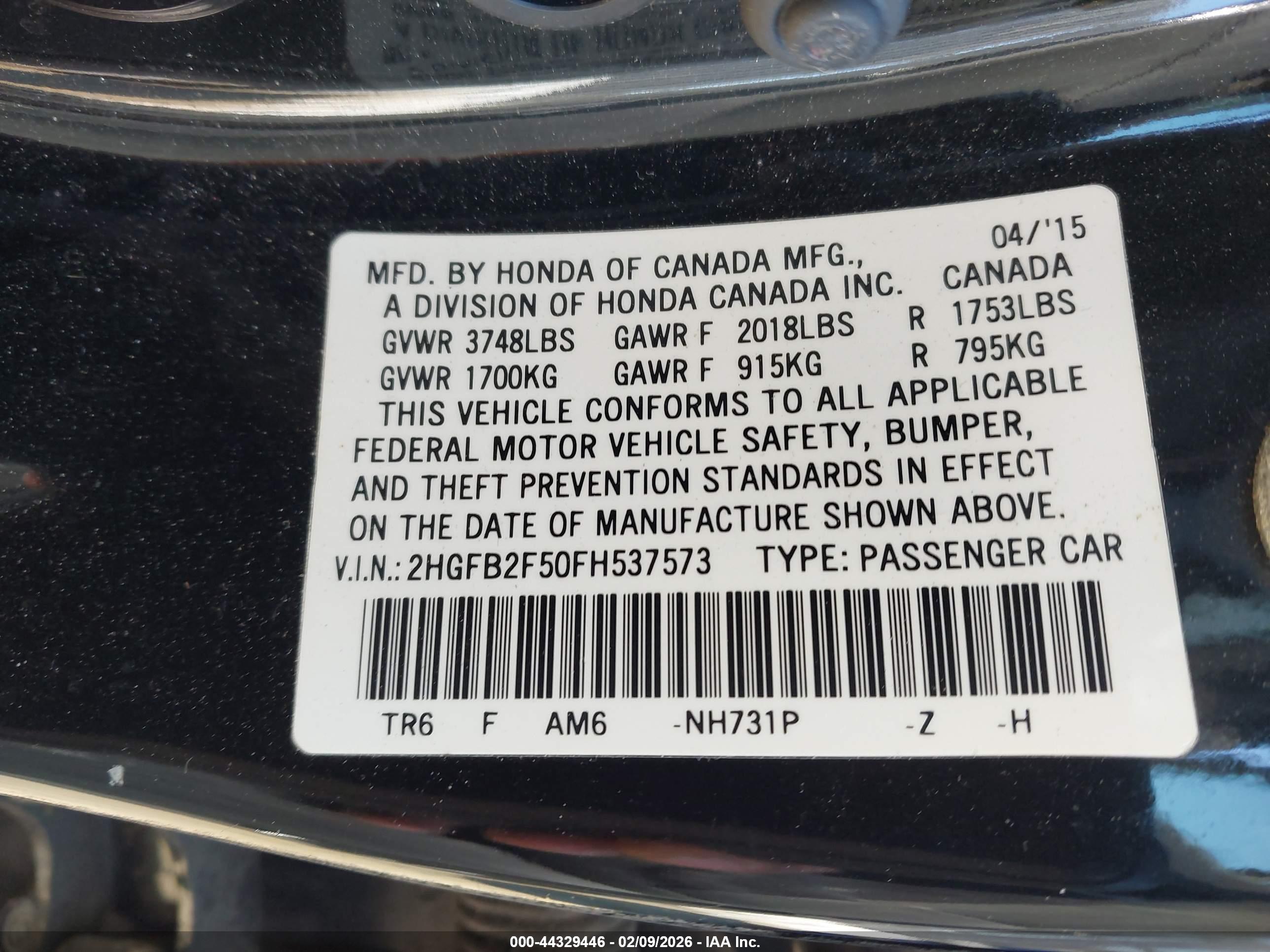 HONDA CIVIC image 9