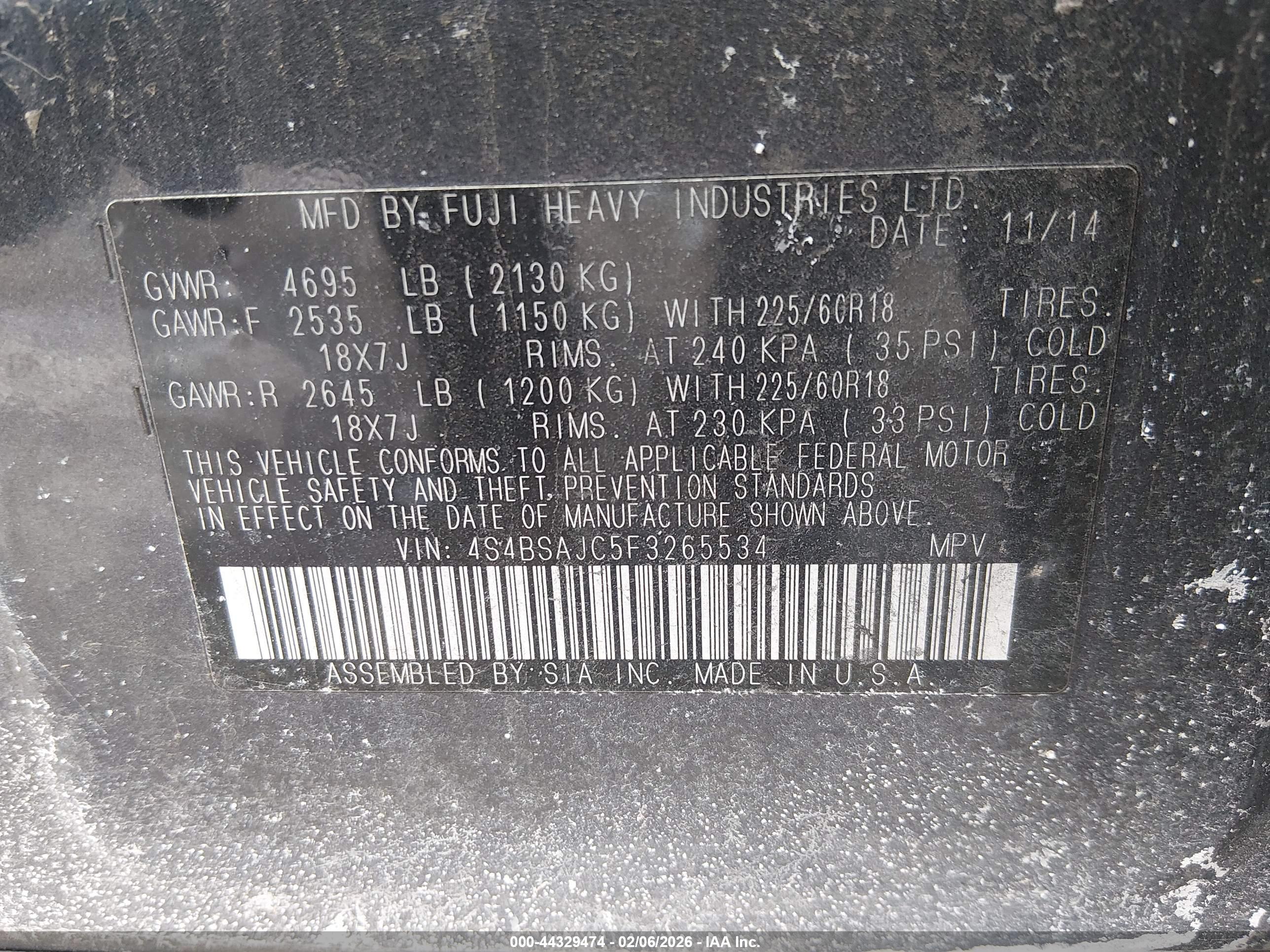 SUBARU OUTBACK image 9