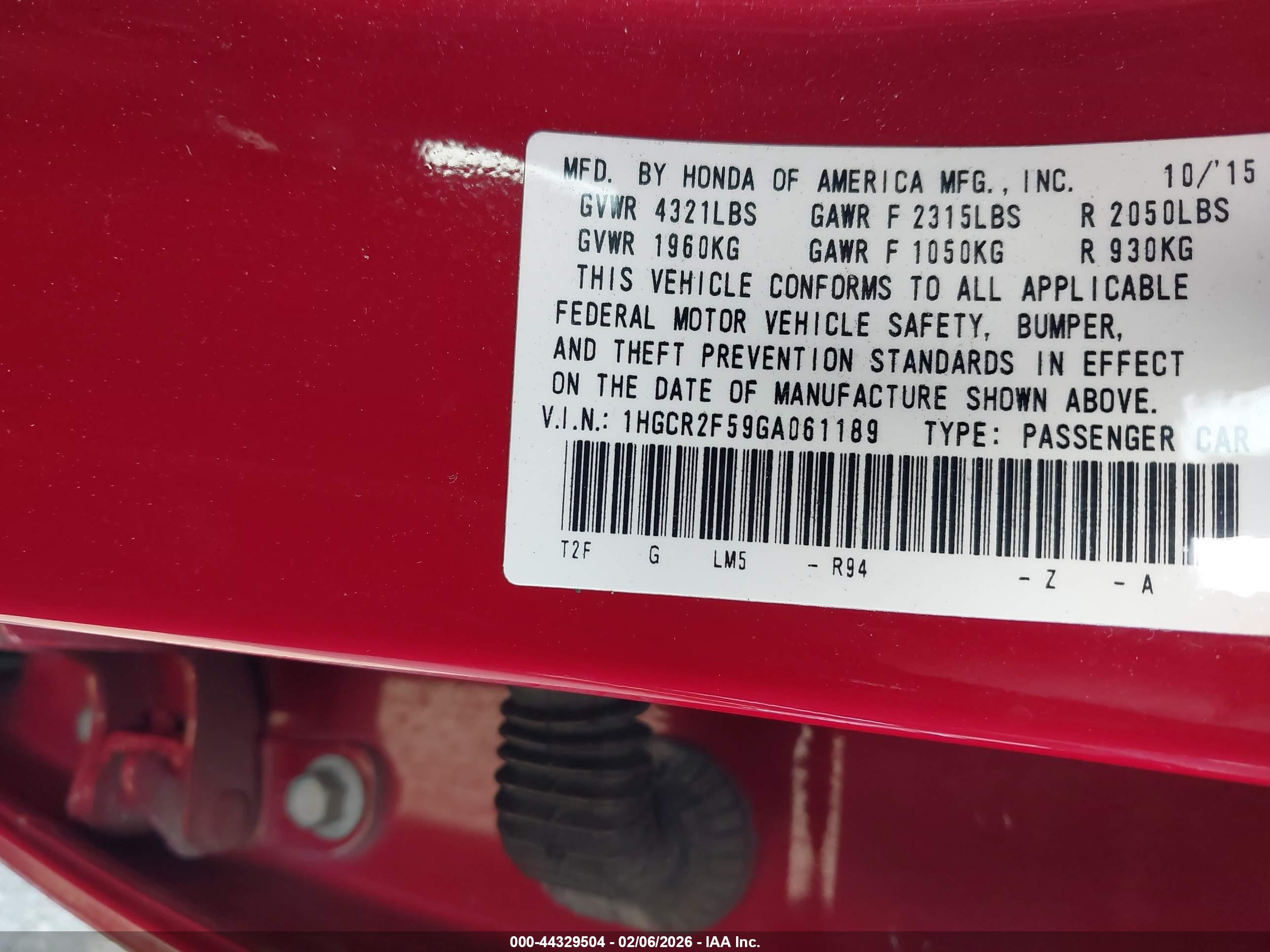 HONDA ACCORD image 9