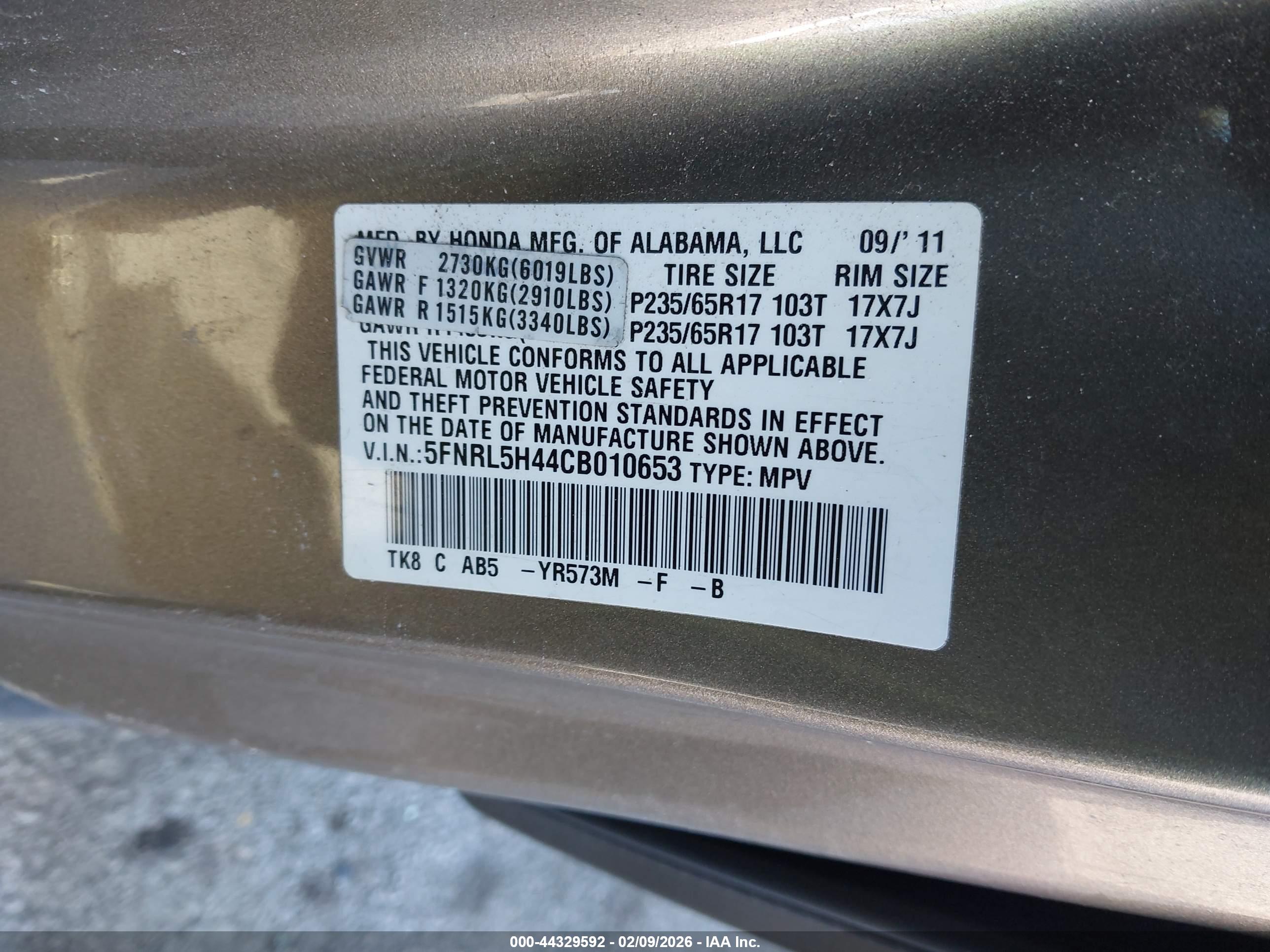 HONDA ODYSSEY image 9